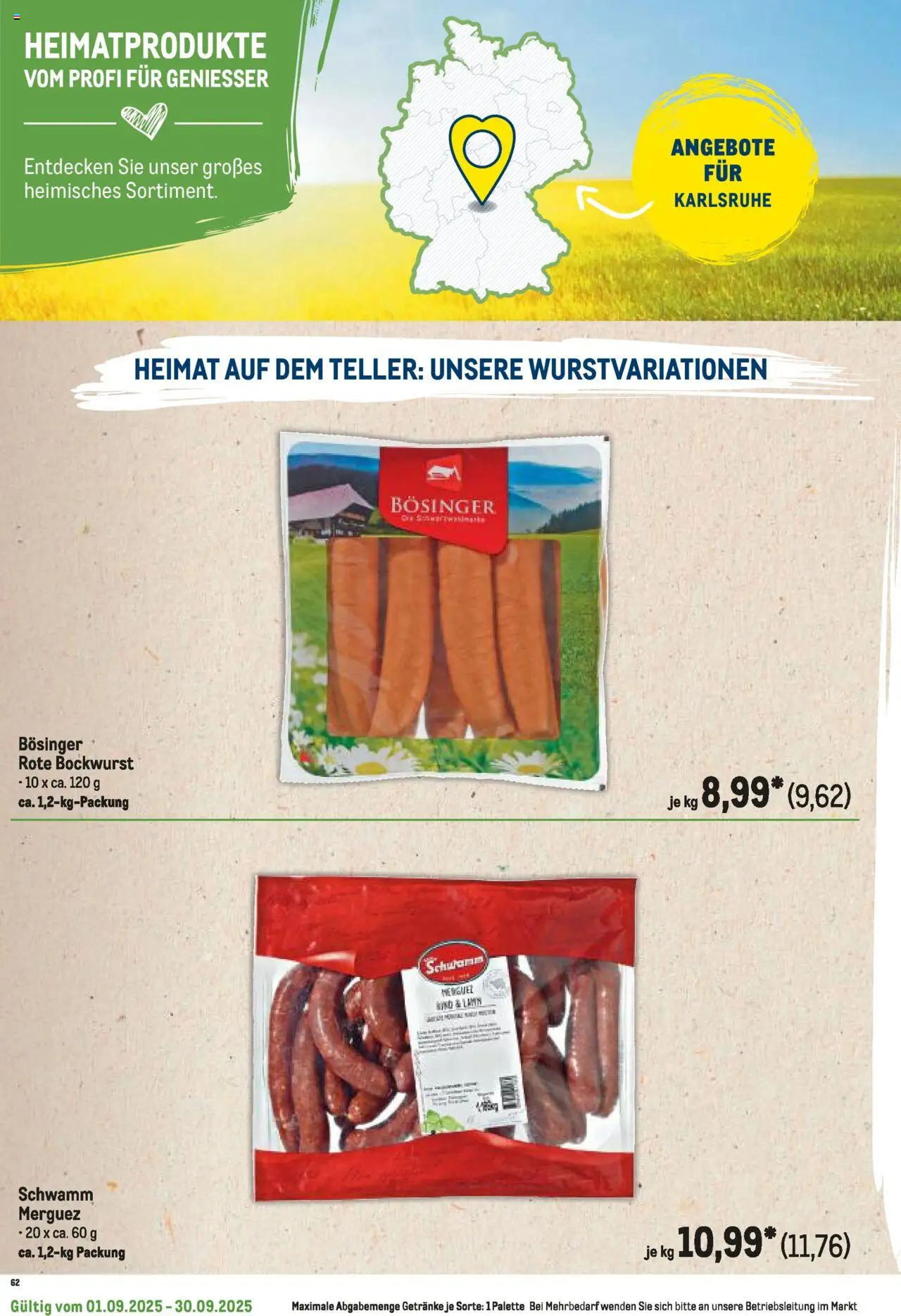Metro Regionaler Flyer – gültig ab 01.09.2025 | Seite: 110 | Produkte: Bockwurst
