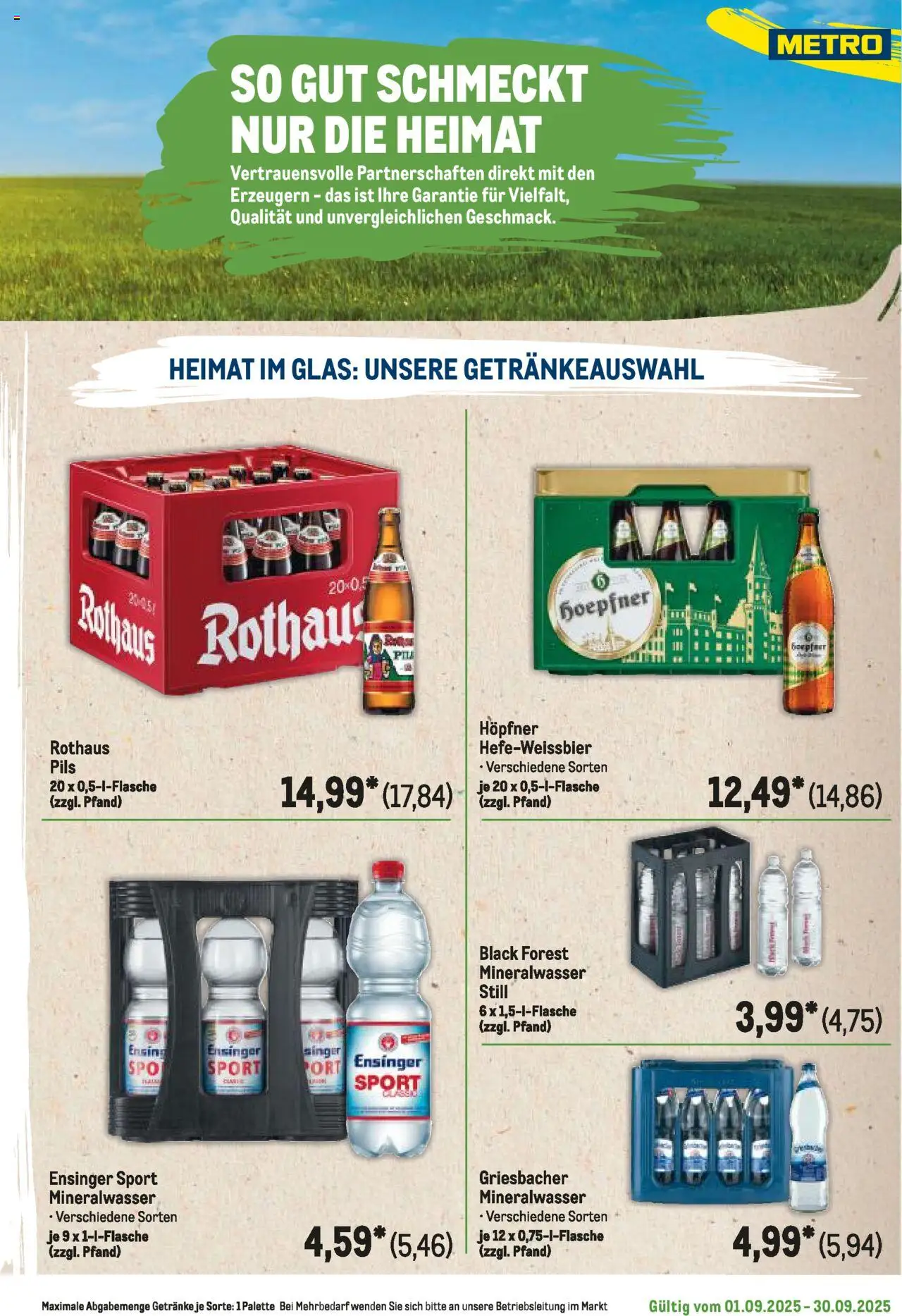Metro Regionaler Flyer – gültig ab 01.09.2025 | Seite: 111 | Produkte: Pils, Mineralwasser