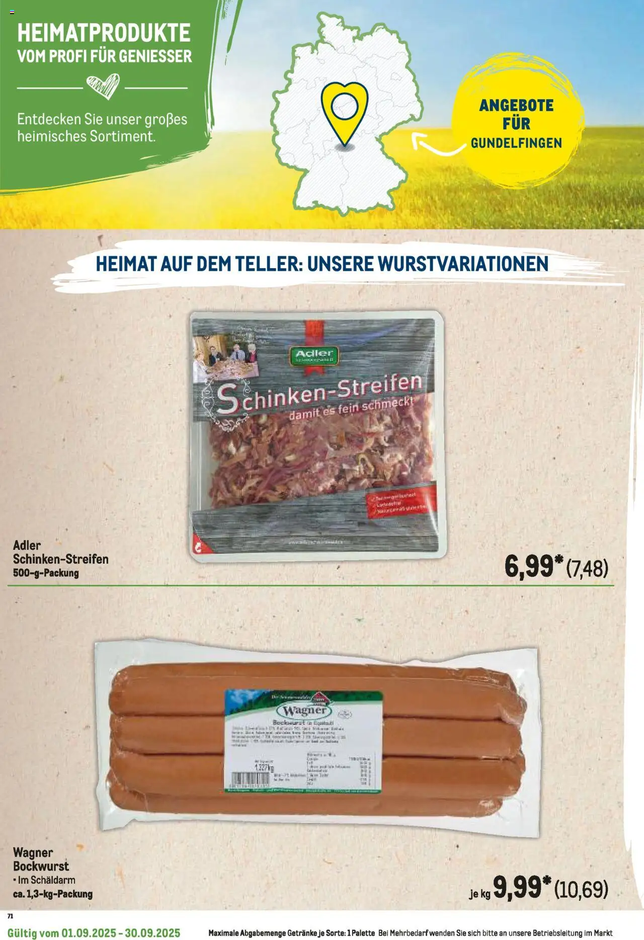 Metro Regionaler Flyer – gültig ab 01.09.2025 | Seite: 114 | Produkte: Bockwurst
