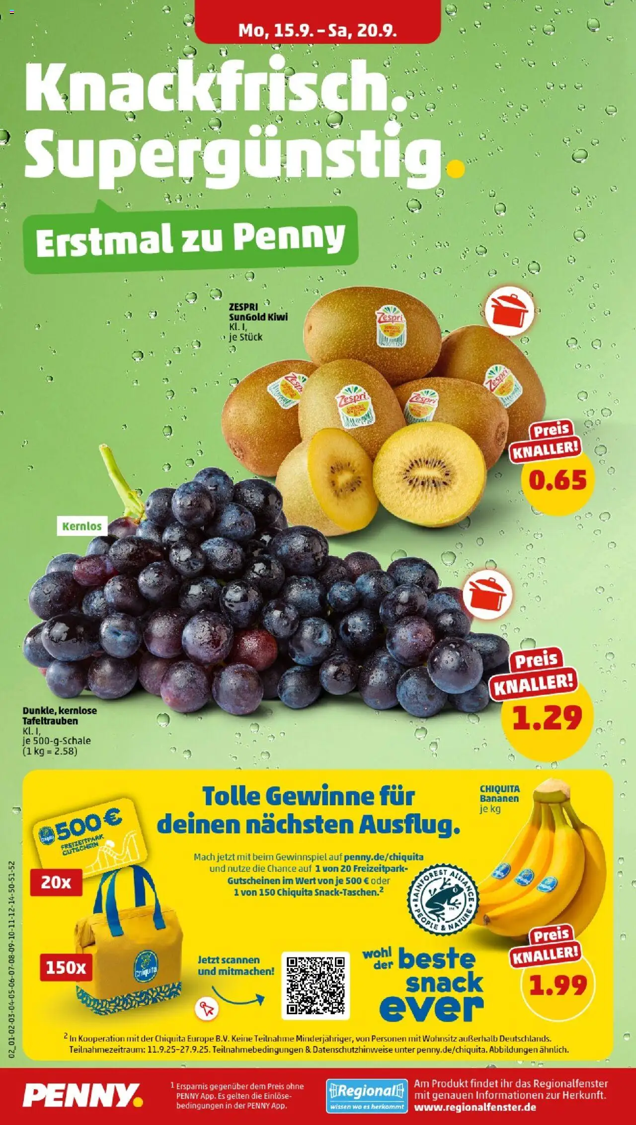 Penny - Nordrhein - Westfalen – gültig ab 15.09.2025 | Seite: 2 | Produkte: Bananen, Kiwi