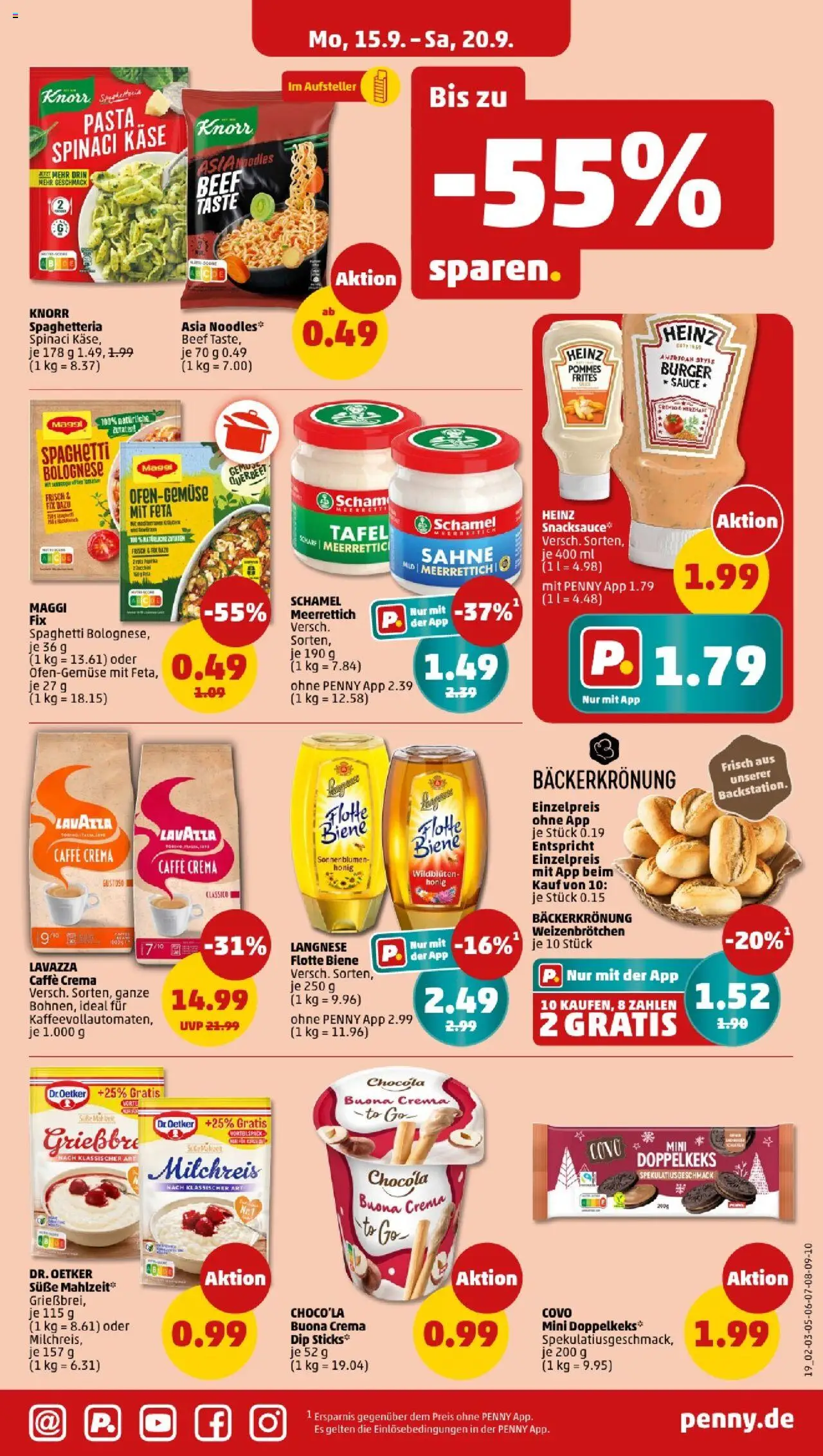 Penny - Nordrhein - Westfalen – gültig ab 15.09.2025 | Seite: 19 | Produkte: Lavazza, Feta, Pommes, Pasta