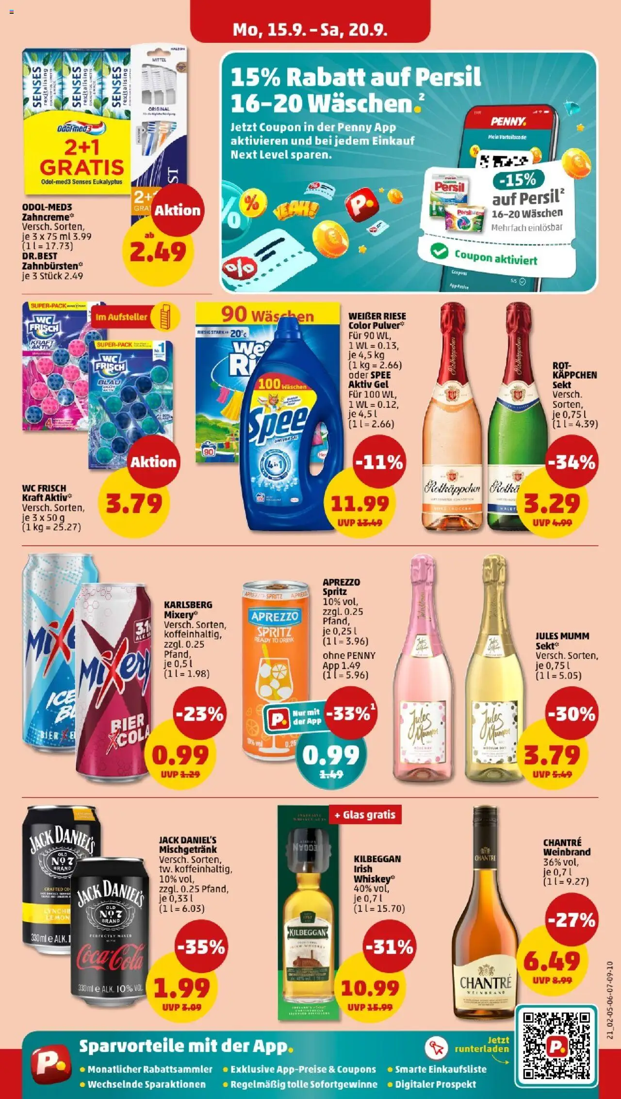 Penny - Nordrhein - Westfalen – gültig ab 15.09.2025 | Seite: 21 | Produkte: Bier, Jules mumm, Limette, Whiskey