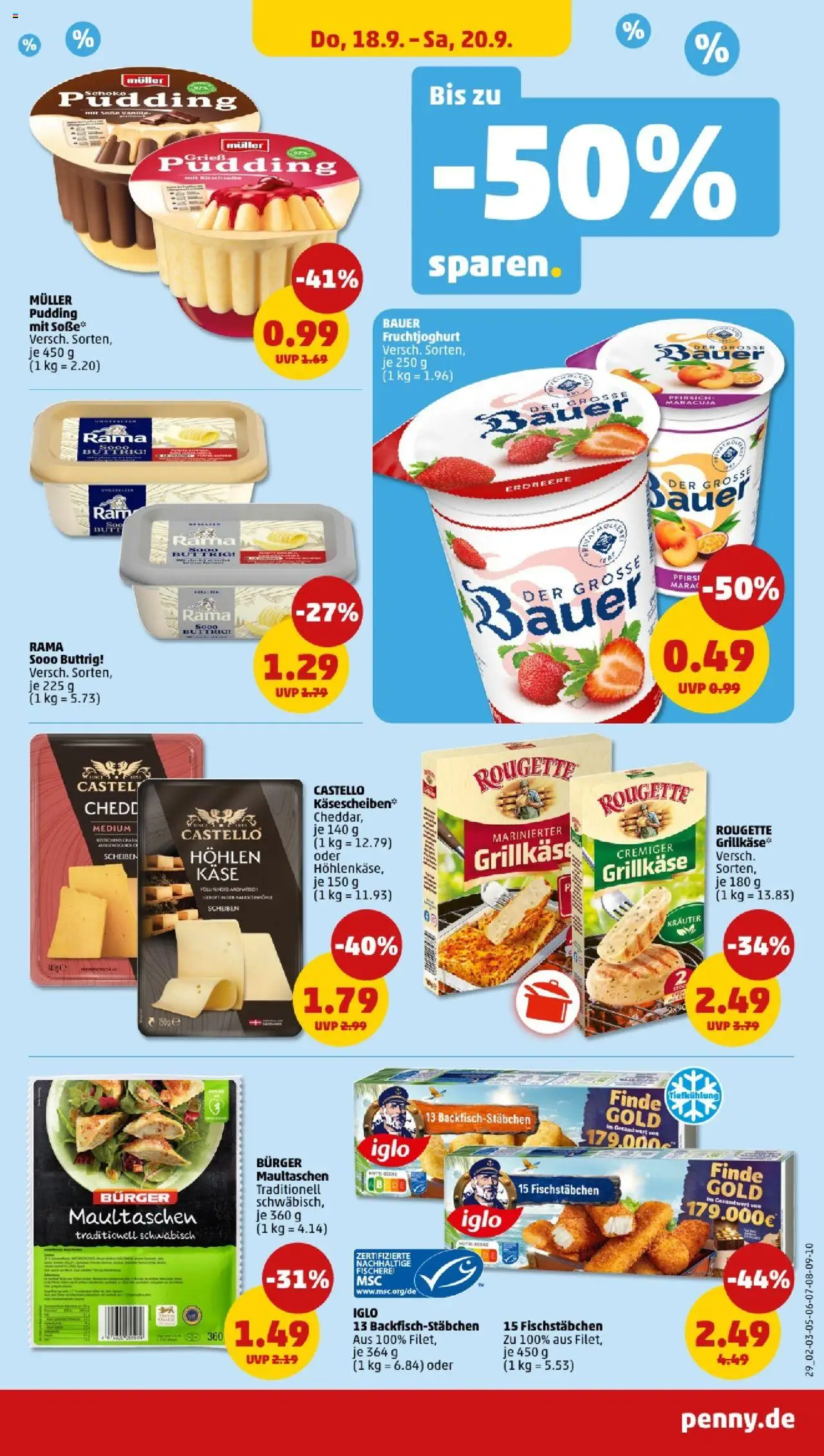 Penny - Nordrhein - Westfalen – gültig ab 15.09.2025 | Seite: 31 | Produkte: Iglo, Burger, Fruchtjoghurt, Pudding