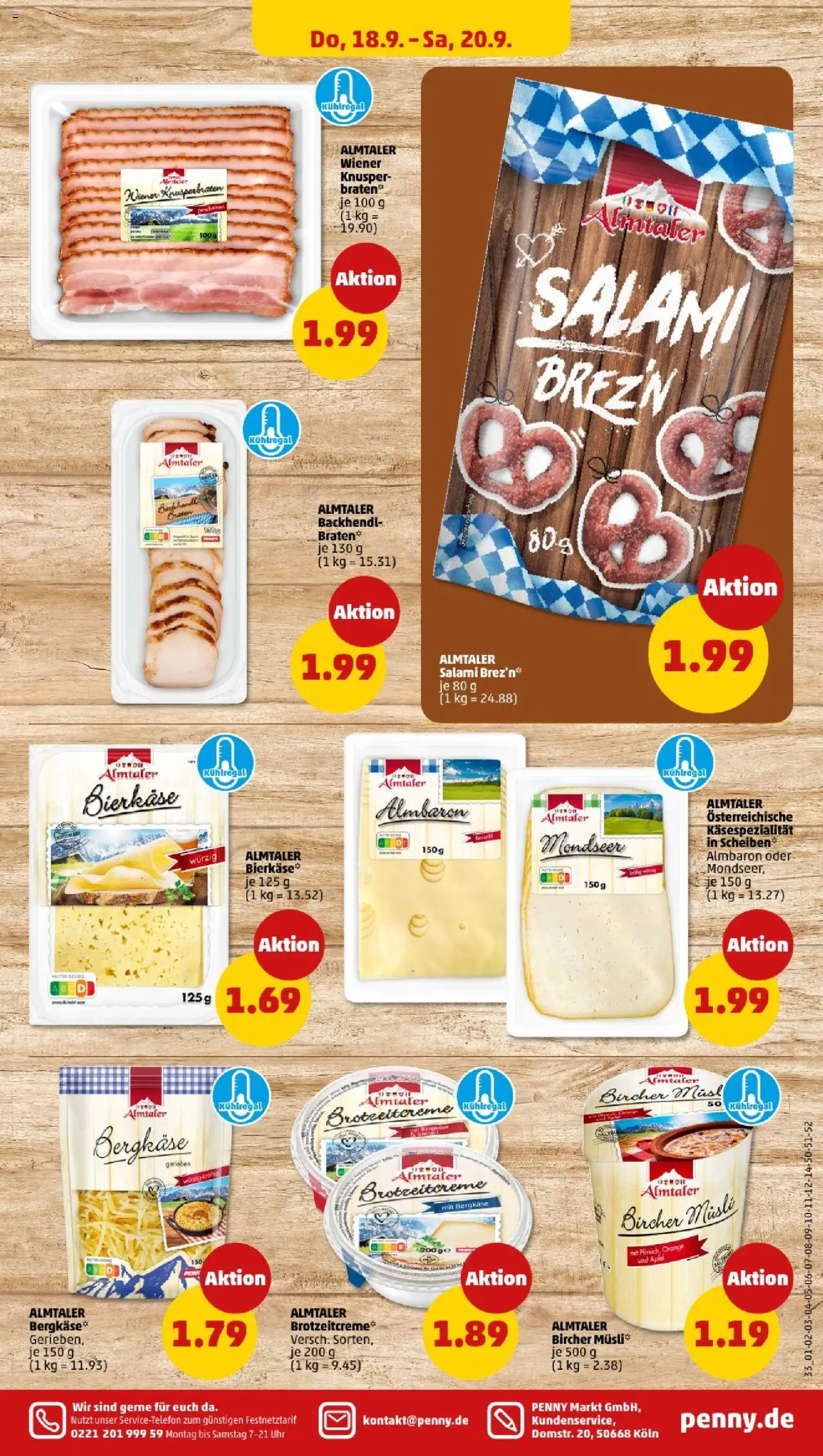 Penny - Nordrhein - Westfalen – gültig ab 15.09.2025 | Seite: 35 | Produkte: Musli, Äpfel, Salami, Uhr