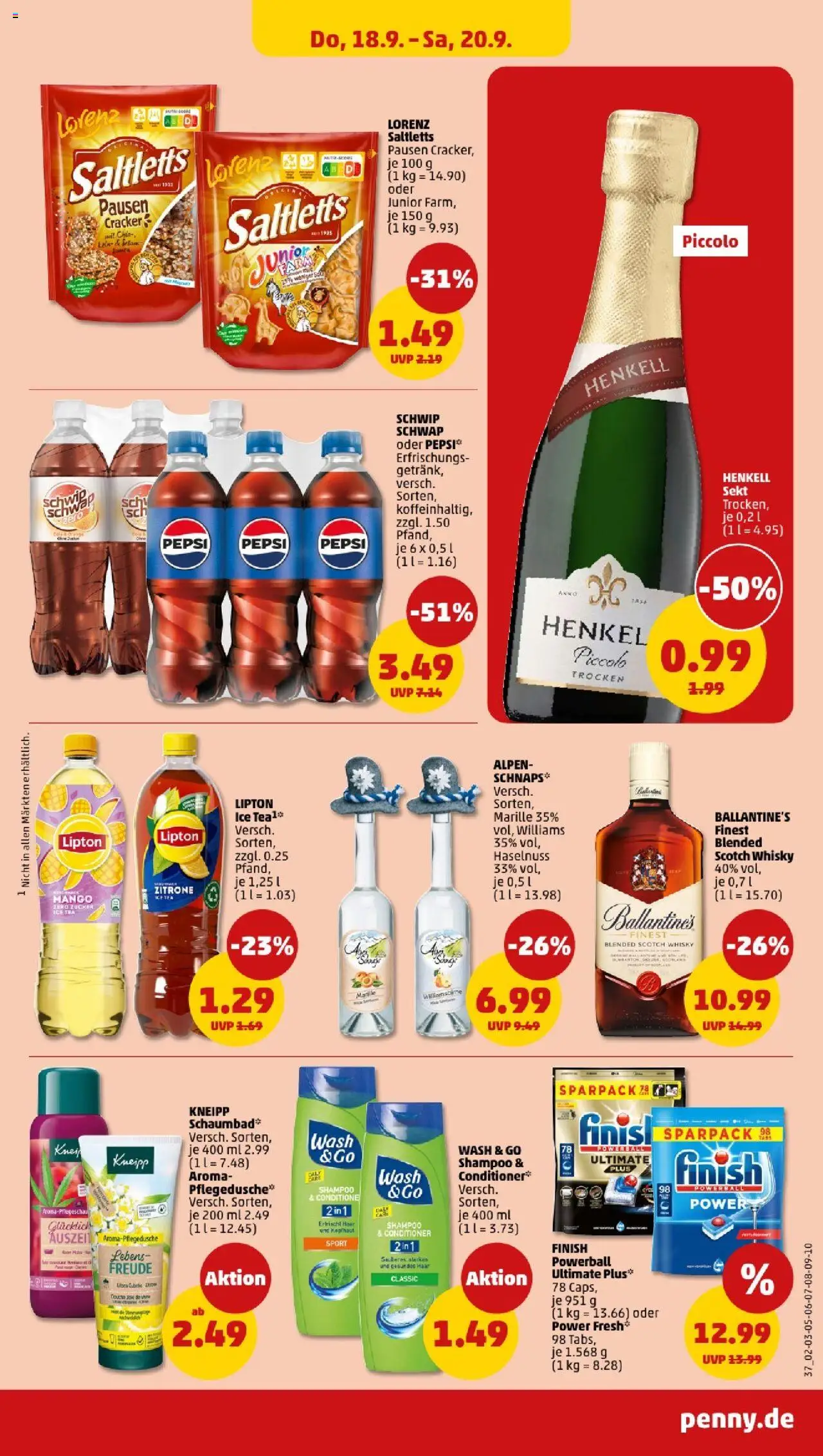 Penny - Nordrhein - Westfalen – gültig ab 15.09.2025 | Seite: 39 | Produkte: Whisky, Shampoo, Zitrone, Pepsi