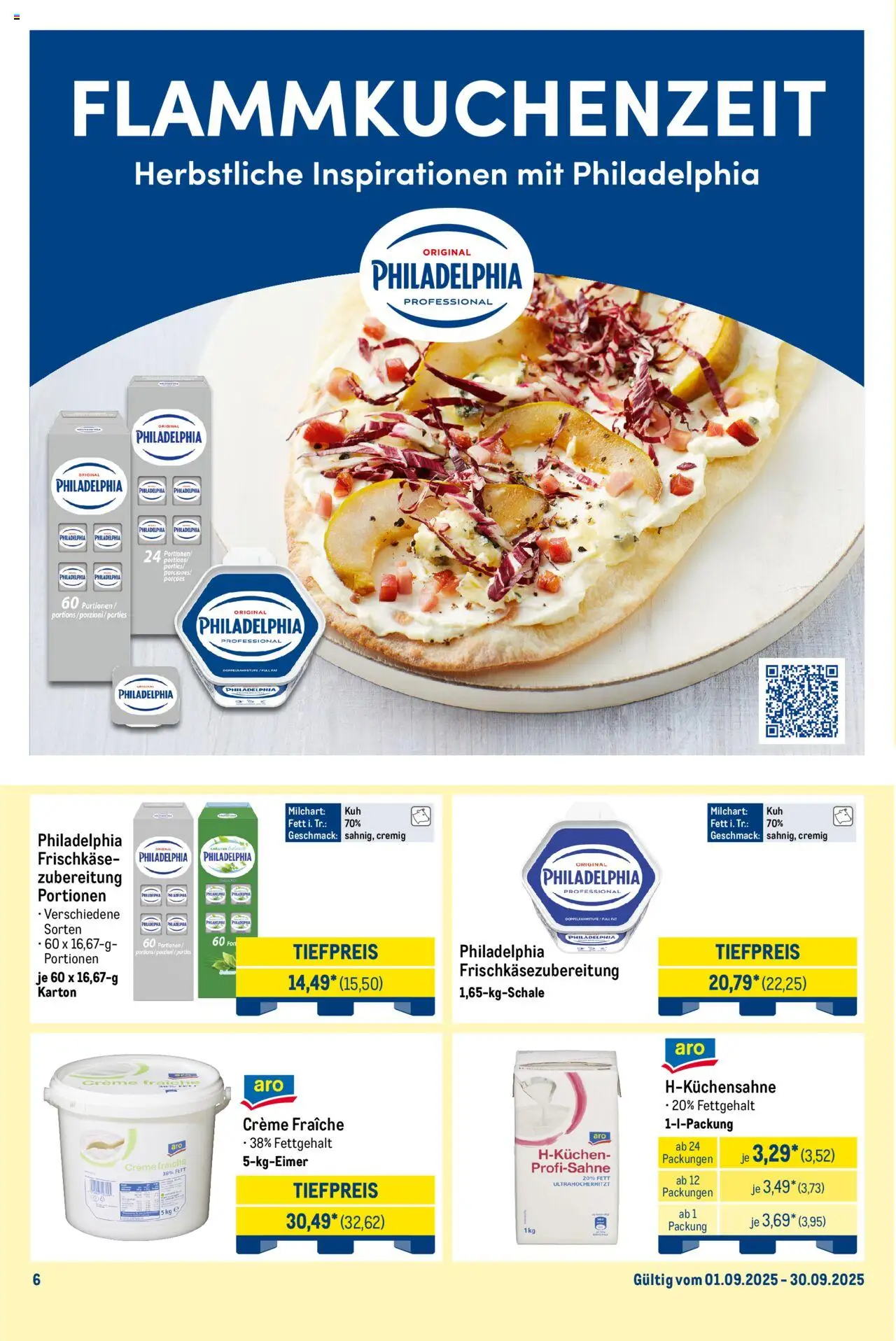 Metro Monats-Menü – gültig ab 01.09.2025 | Seite: 6 | Produkte: Philadelphia, Creme, Frischkase