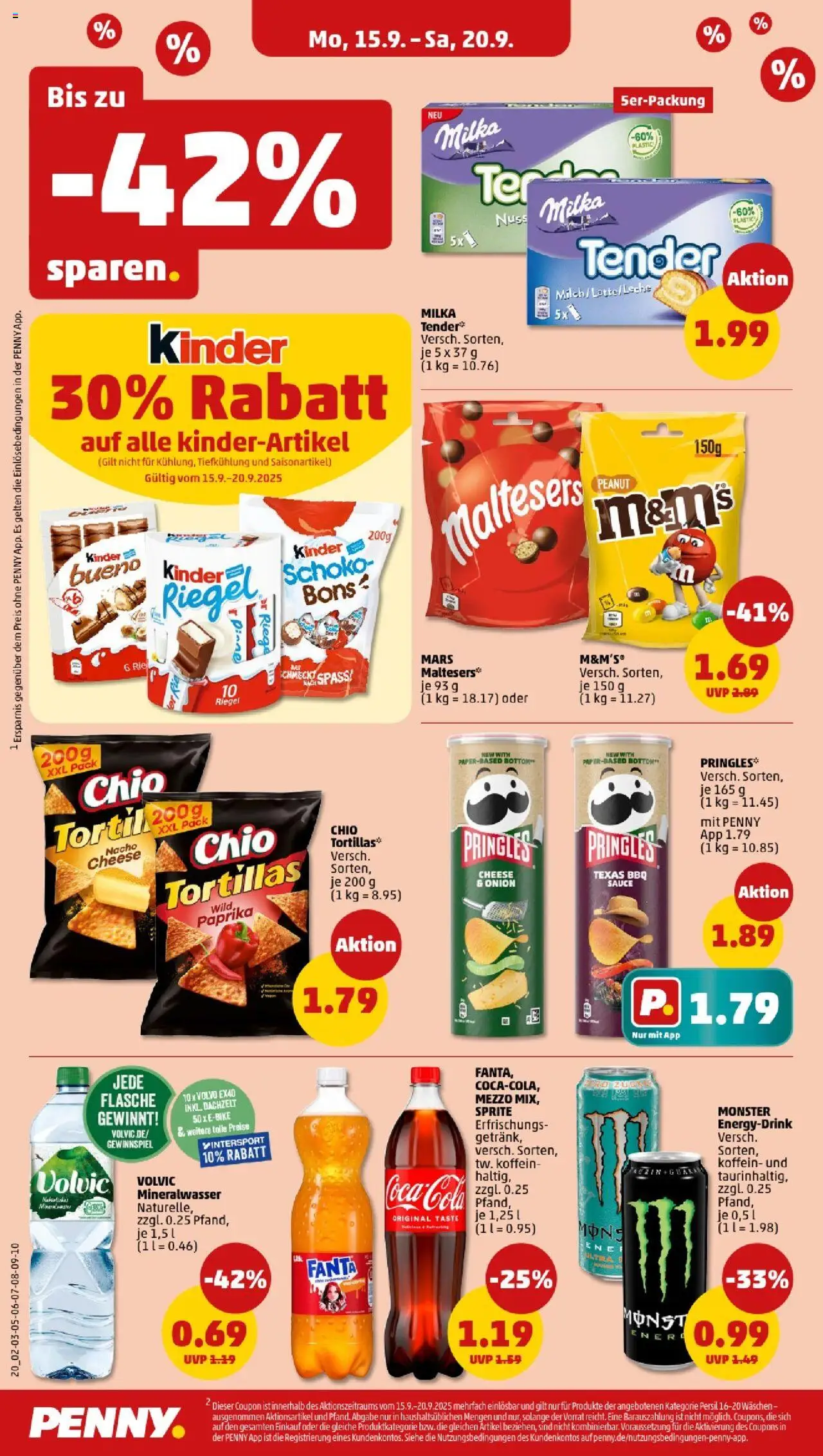 Penny - Niedersachsen  – gültig ab 15.09.2025 | Seite: 20 | Produkte: Fanta, M&M's, Mineralwasser, Paprika