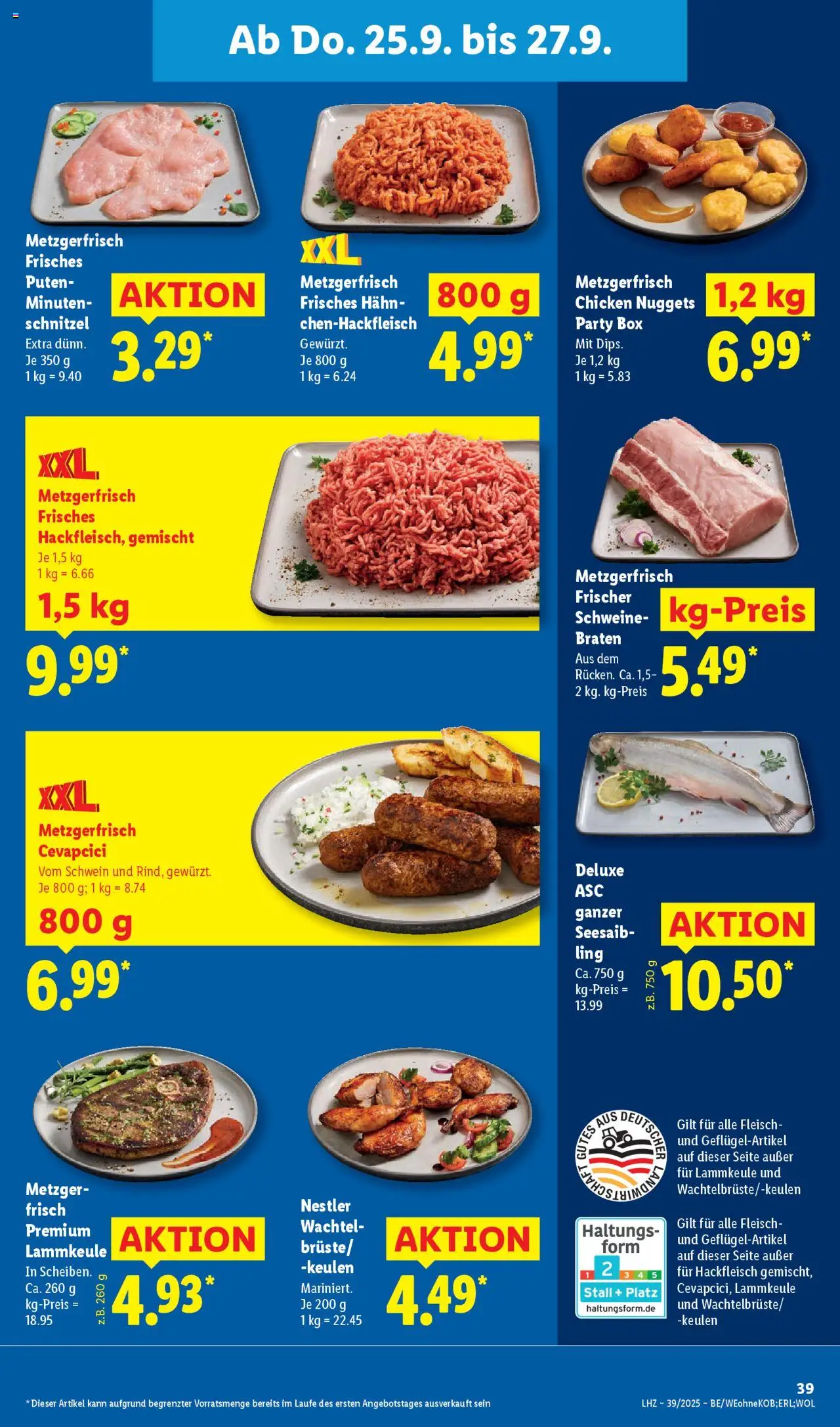 Lidl Prospekt Zossen – gültig ab 22.09.2025 | Seite: 55 | Produkte: Cevapcici, Schnitzel, Fleisch, Hackfleisch