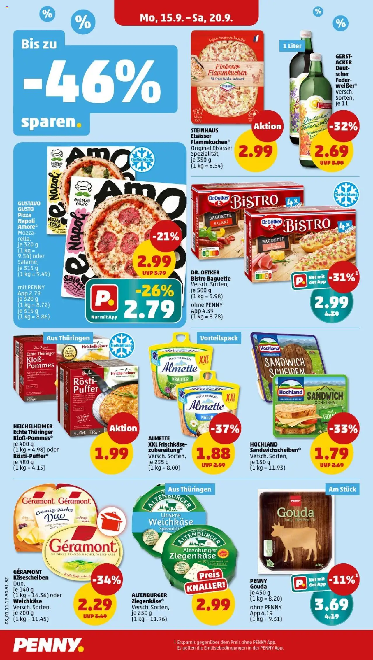 Penny - Berlin – gültig ab 15.09.2025 | Seite: 8 | Produkte: Geramont, Gouda, Ziegenkäse, Baguette