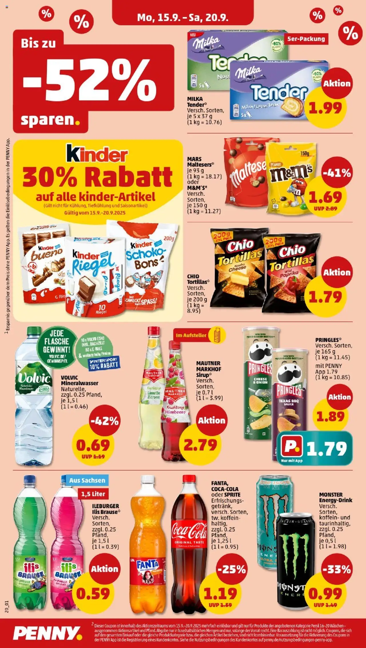 Penny - Berlin – gültig ab 15.09.2025 | Seite: 20 | Produkte: Mars, Paprika, Himbeere, Pringles