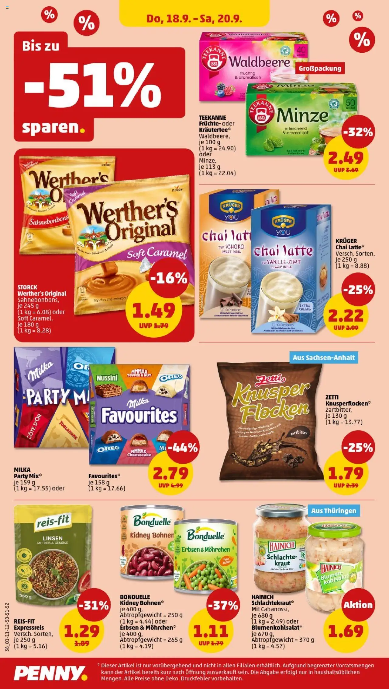 Penny - Berlin – gültig ab 15.09.2025 | Seite: 38 | Produkte: Milka, Kraut, Reis, Flocken