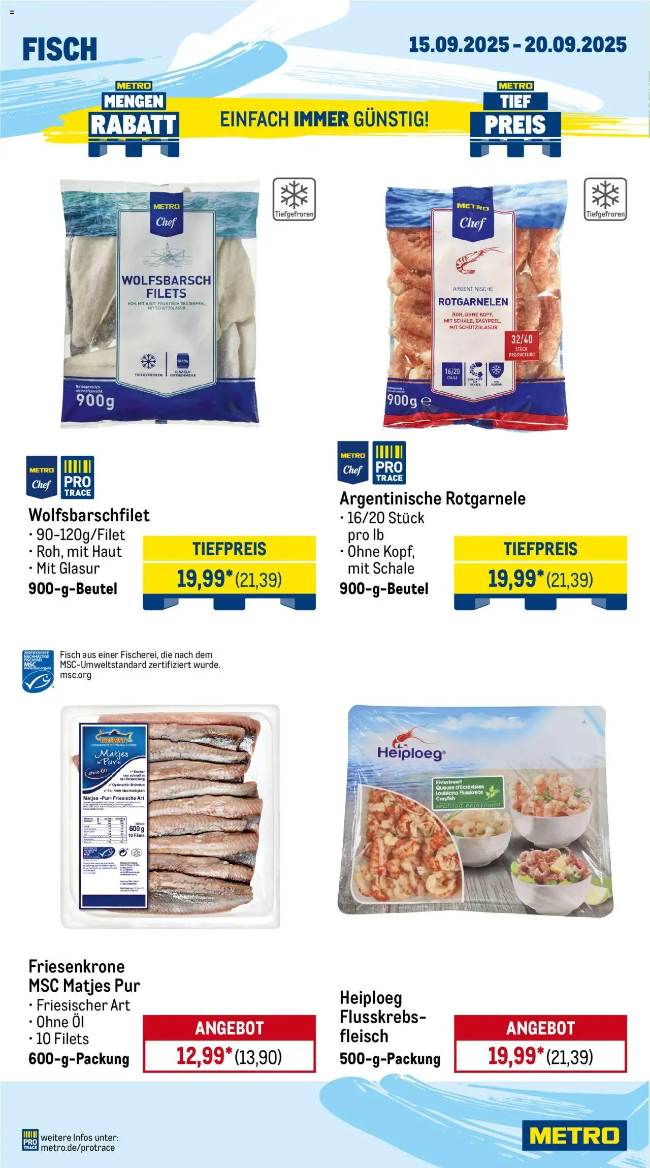 Metro Wochen-Angebote Gastro – gültig ab 15.09.2025 | Seite: 6 | Produkte: Öl, Fisch, Fleisch