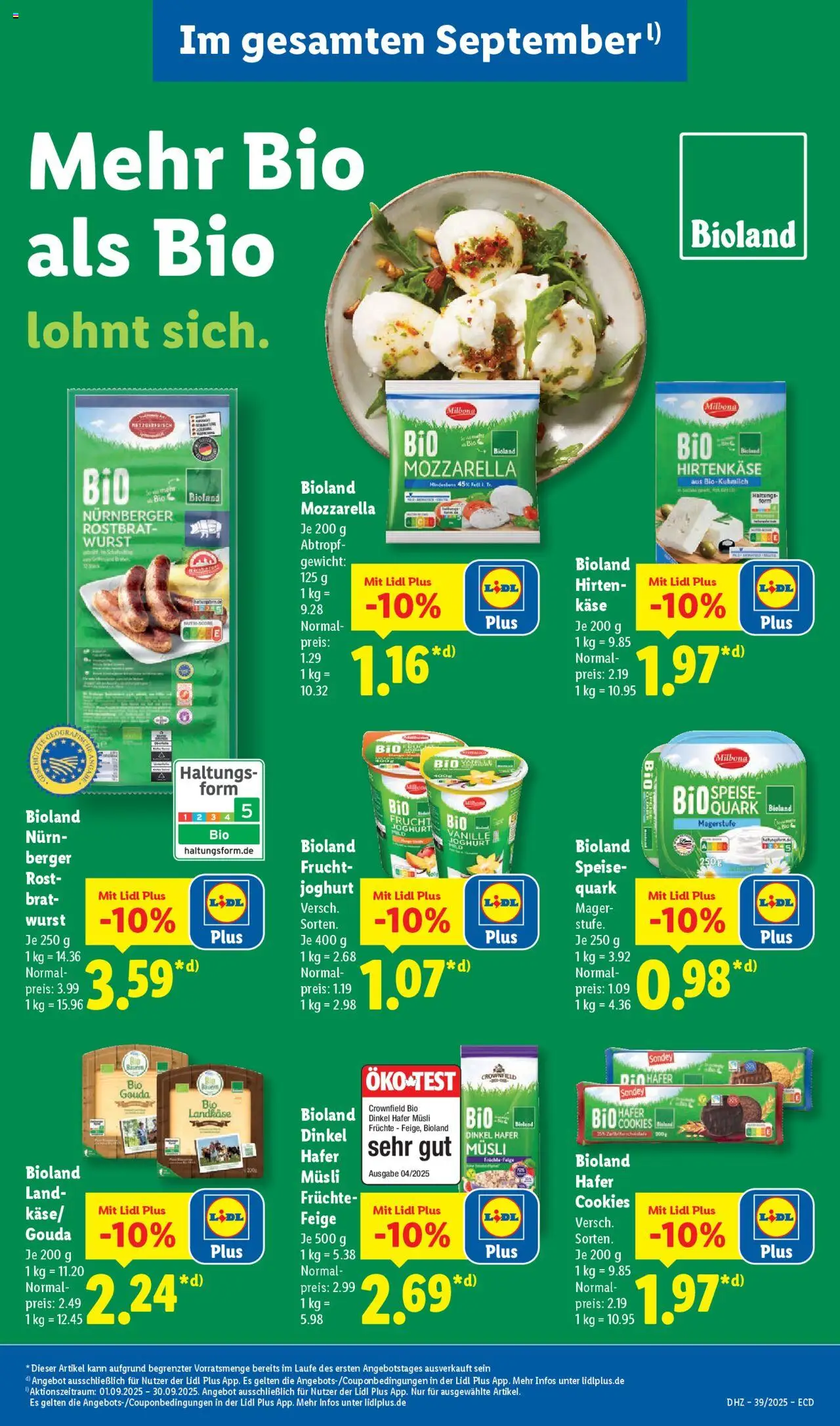 Lidl Prospekt 	 – gültig ab 22.09.2025 | Seite: 9 | Produkte: Musli, Käse, Joghurt, Gouda