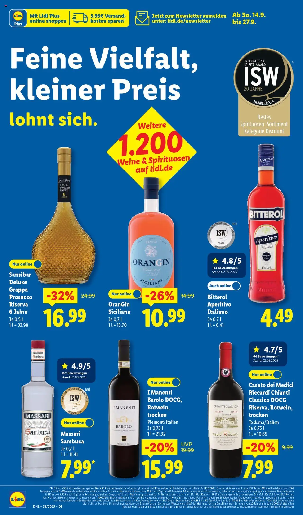 Lidl Prospekt 	 – gültig ab 22.09.2025 | Seite: 52 | Produkte: Bad, Sambuca, Prosecco