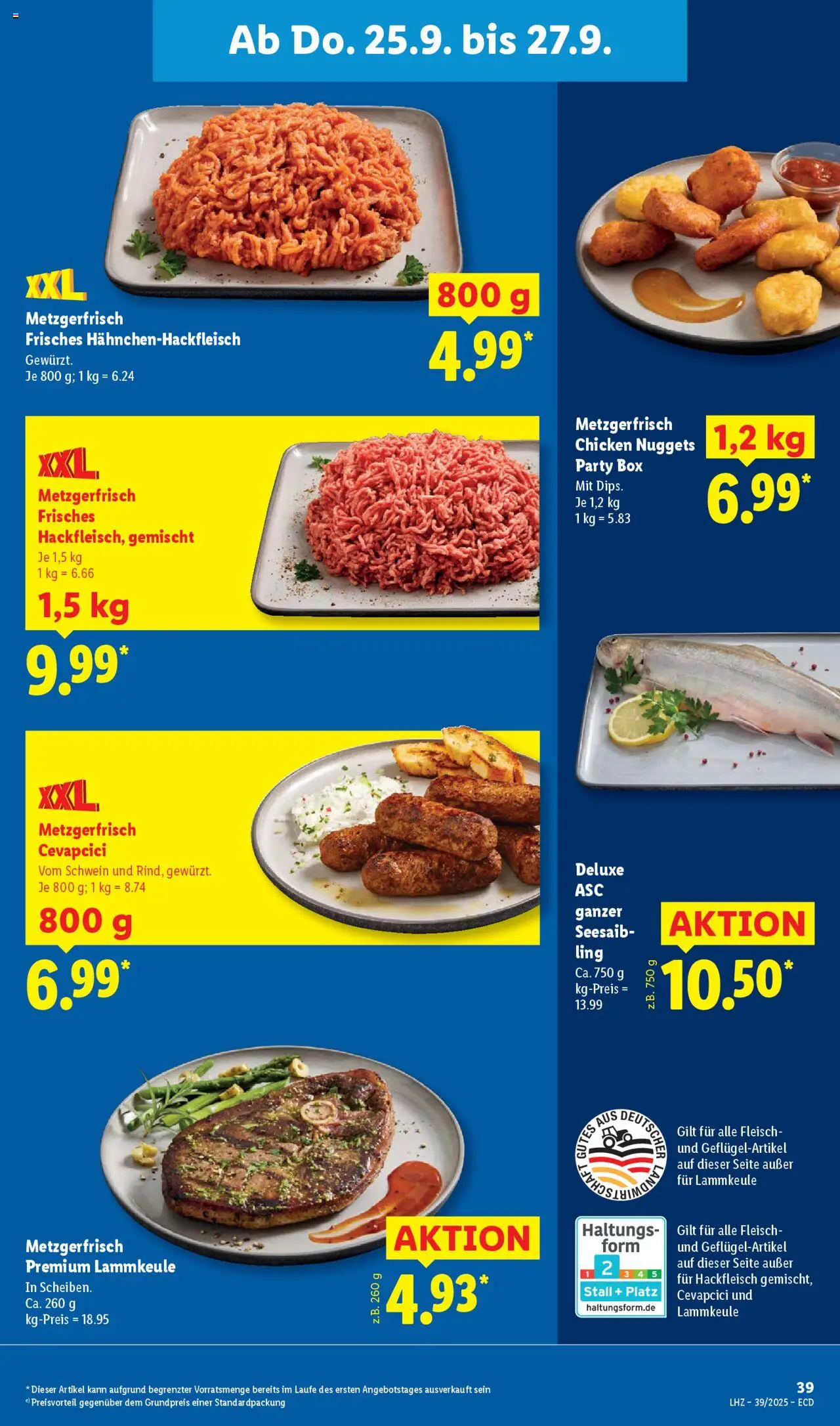 Lidl Prospekt 	 – gültig ab 22.09.2025 | Seite: 55 | Produkte: Lammkeule, Box, Cevapcici, Hackfleisch