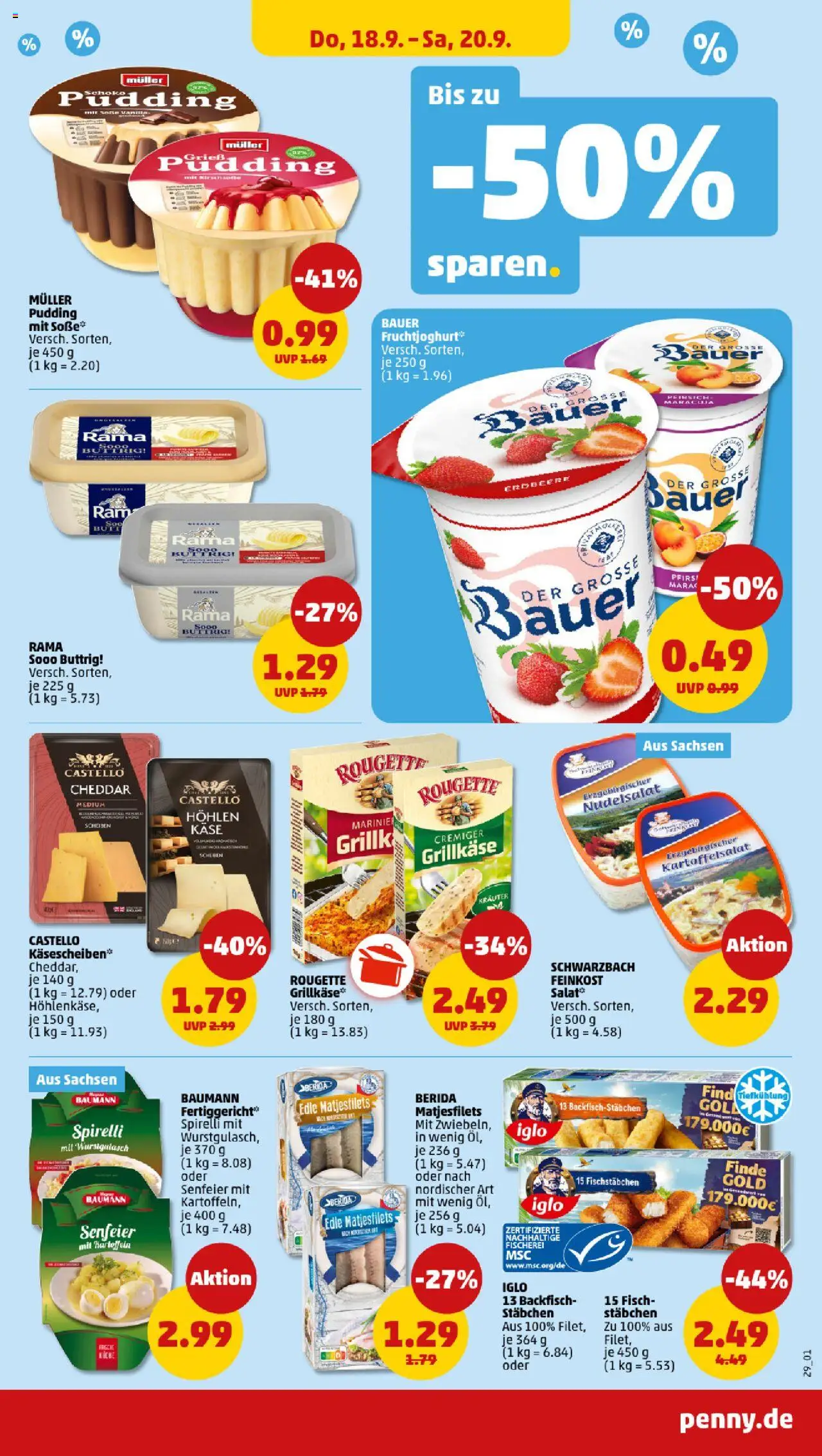 Penny Prospekt 	 – gültig ab 15.09.2025 | Seite: 31 | Produkte: Käse, Iglo, Kartoffeln, Fischstabchen