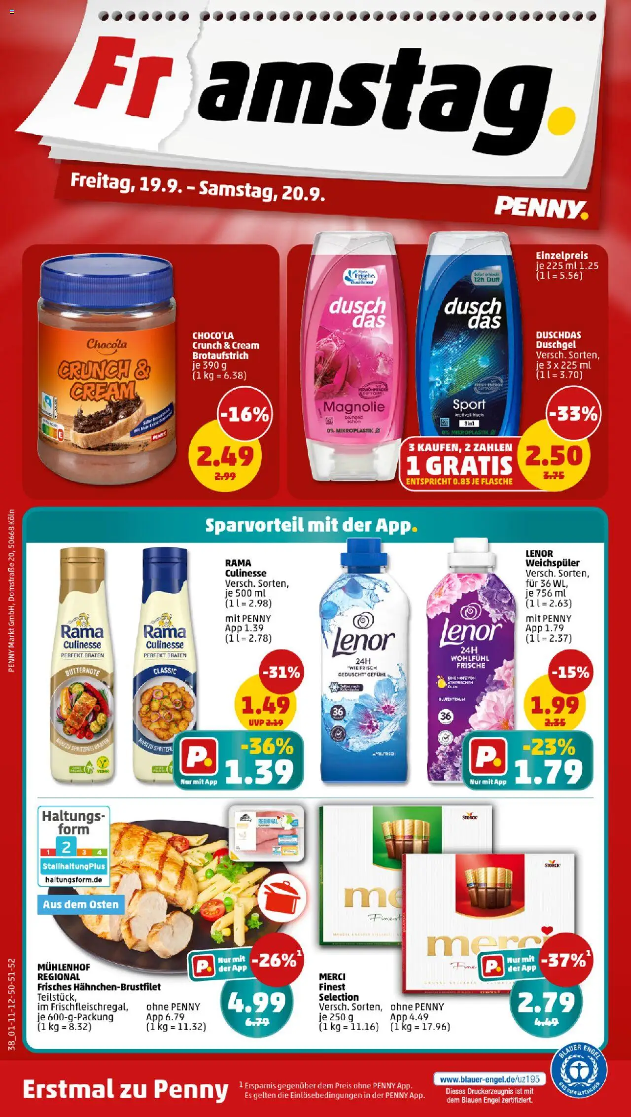 Penny Prospekt 	 – gültig ab 15.09.2025 | Seite: 40 | Produkte: Rama, Duft, Duschgel, Duschdas