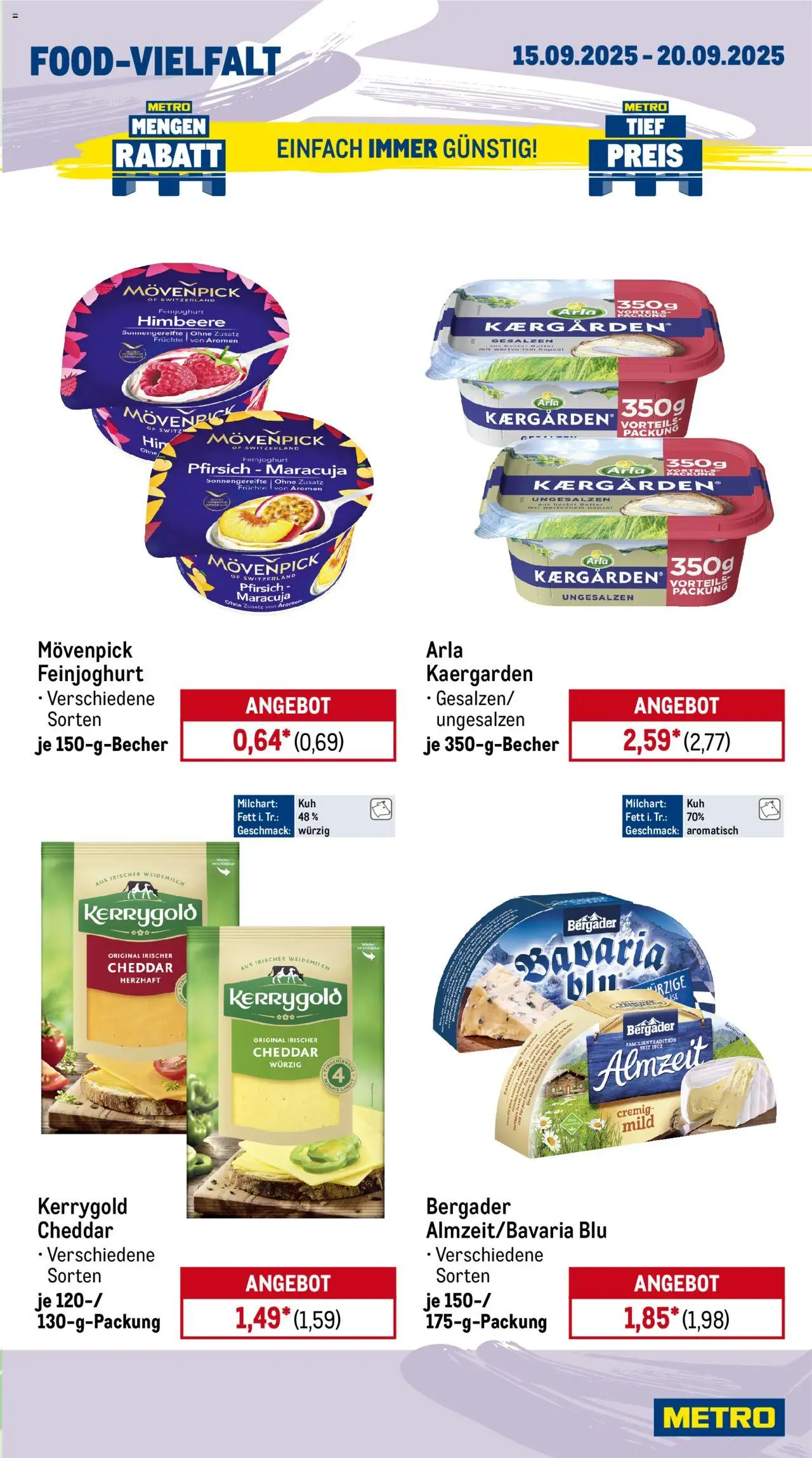 Metro Prospekt 	 – gültig ab 15.09.2025 | Seite: 9 | Produkte: Butter, Rapsöl, Pfirsich, Himbeere