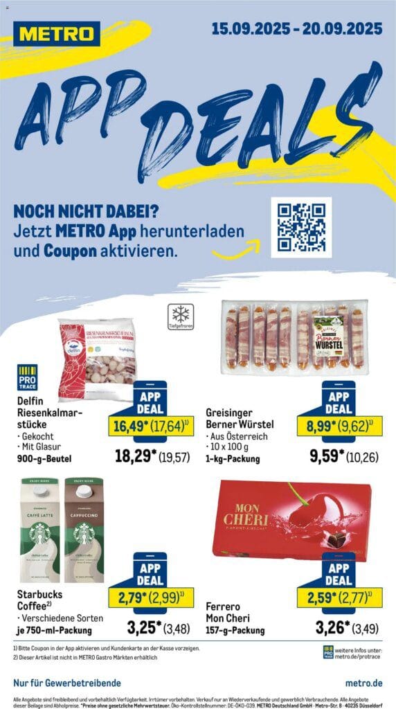 Metro App Deals (ab 15.09.2025) zum Blättern