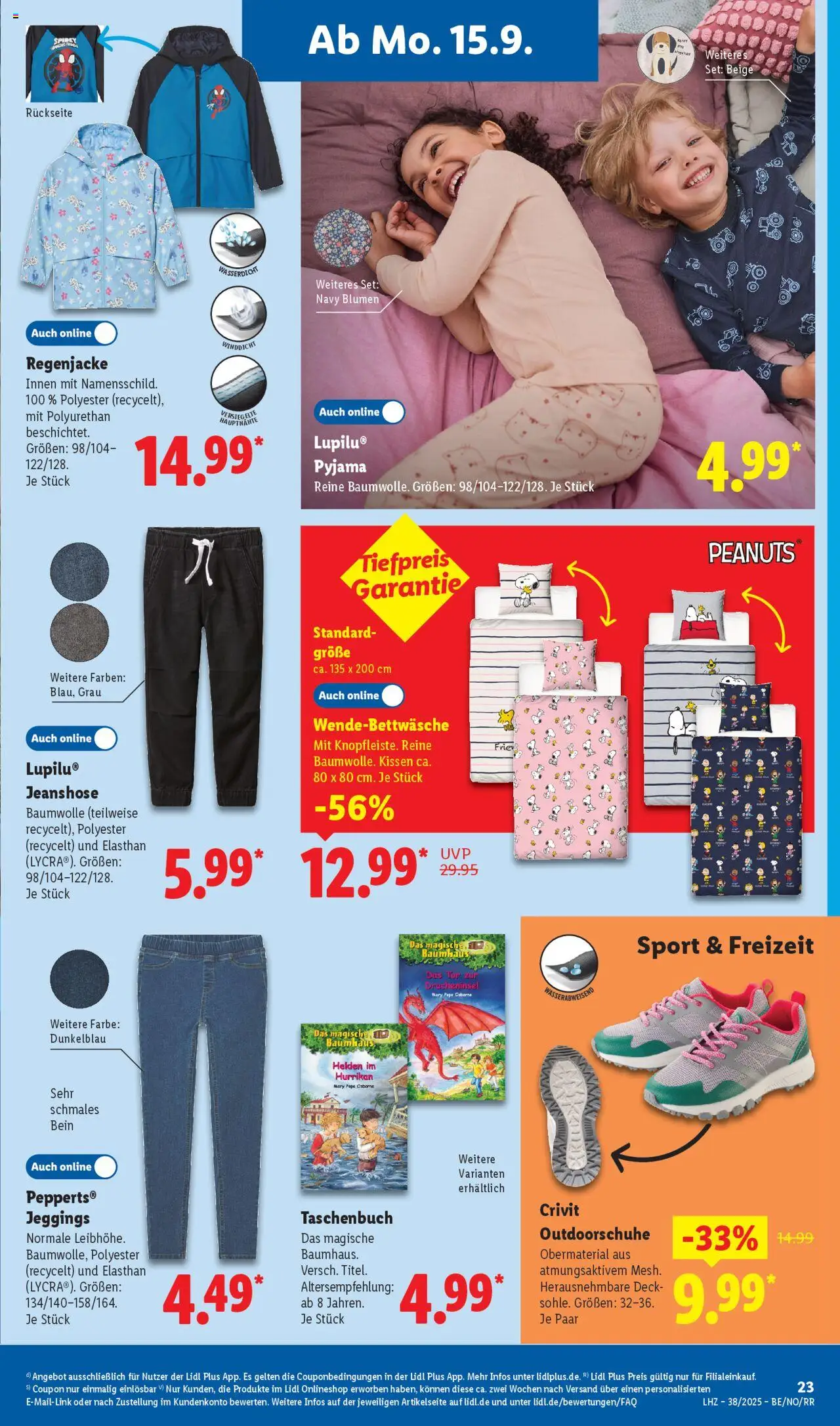 Lidl Prospekt Zossen	 – gültig ab 15.09.2025 | Seite: 17 | Produkte: Regenjacke, Kissen, Osborne, Blumen