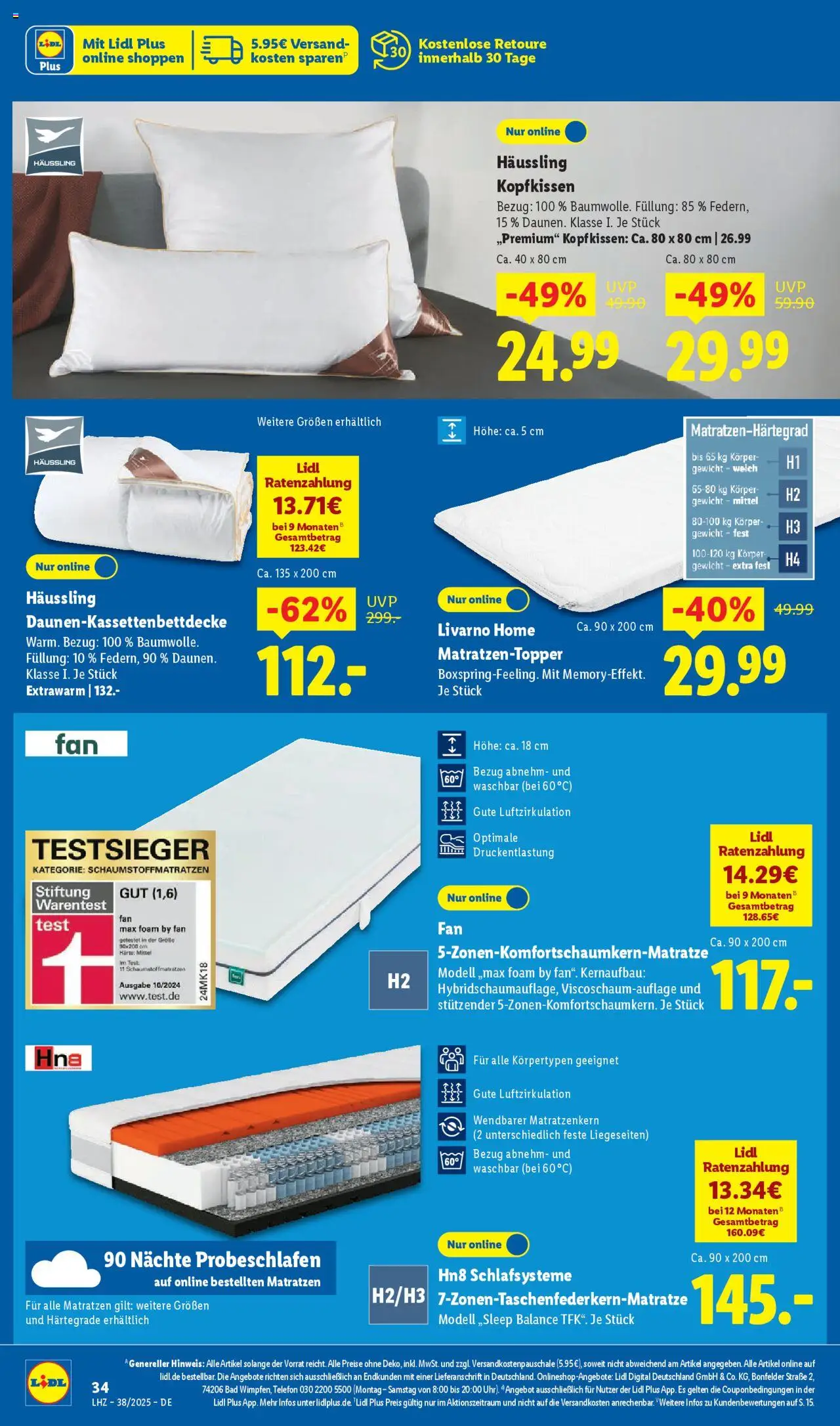 Lidl Prospekt Zossen – gültig ab 15.09.2025 | Seite: 6 | Produkte: Gewicht, Bad, Kopfkissen, Telefon