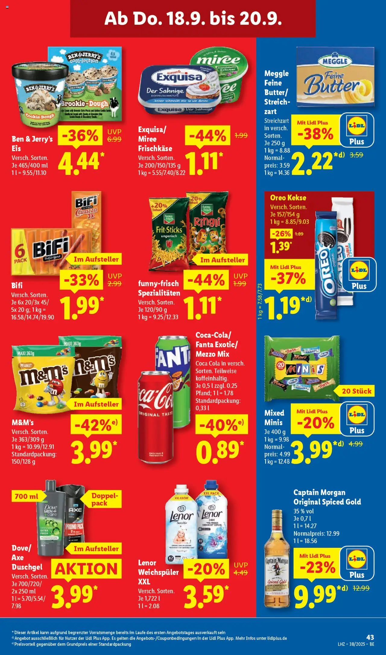Lidl Prospekt Zossen – gültig ab 15.09.2025 | Seite: 63 | Produkte: Mezzo mix, Fanta, M&M's, Frischkase