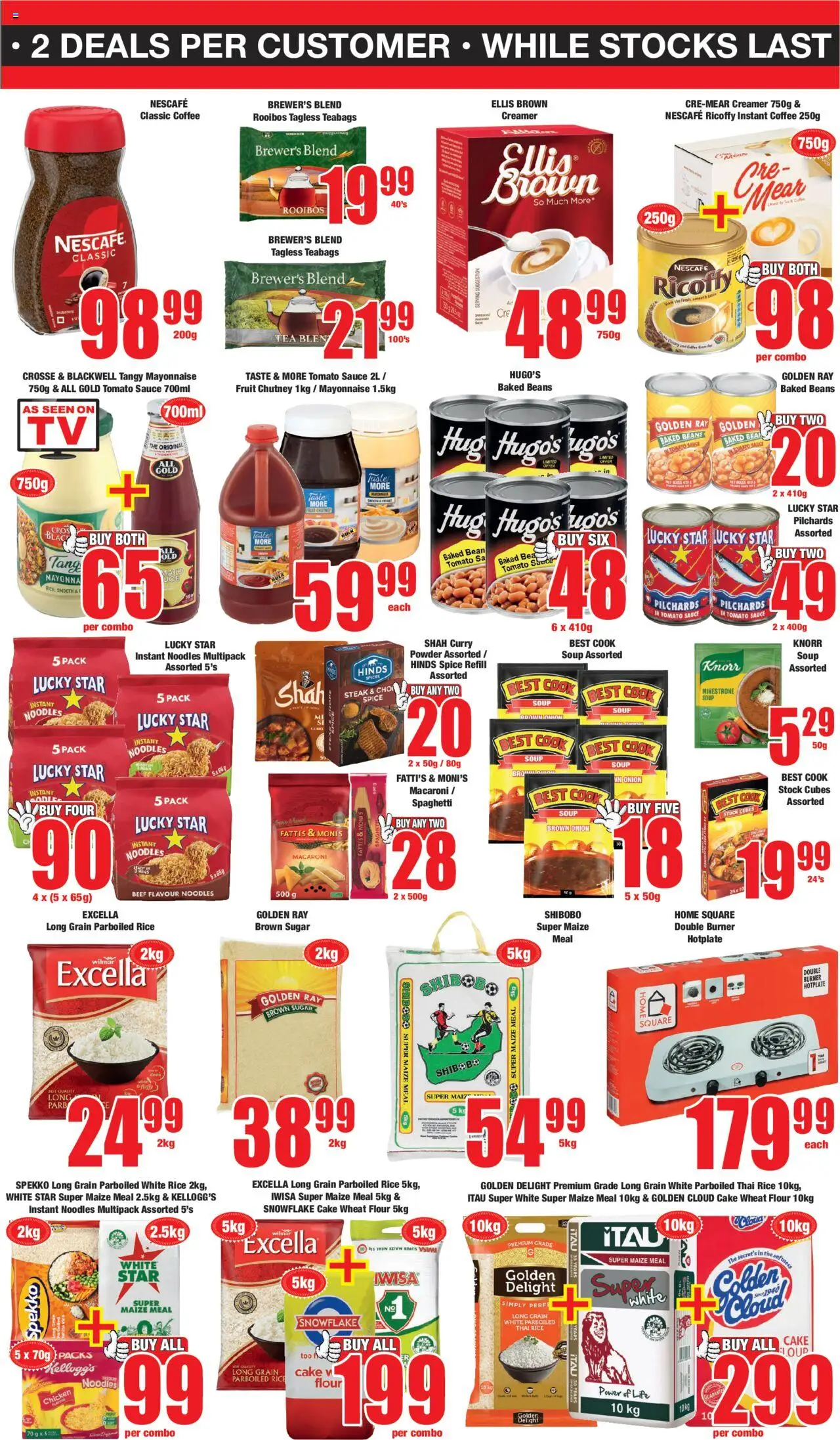 New Boxer catalogue – valid from 08.09.2025 | Page: 3 | Products: Cake, Baked beans, Maize meal, Beef