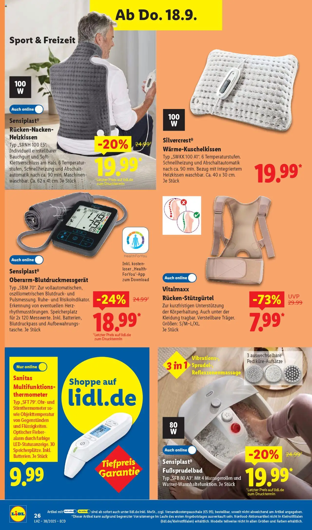 Lidl Prospekt 	 – gültig ab 15.09.2025 | Seite: 42 | Produkte: Thermometer, Heizkissen