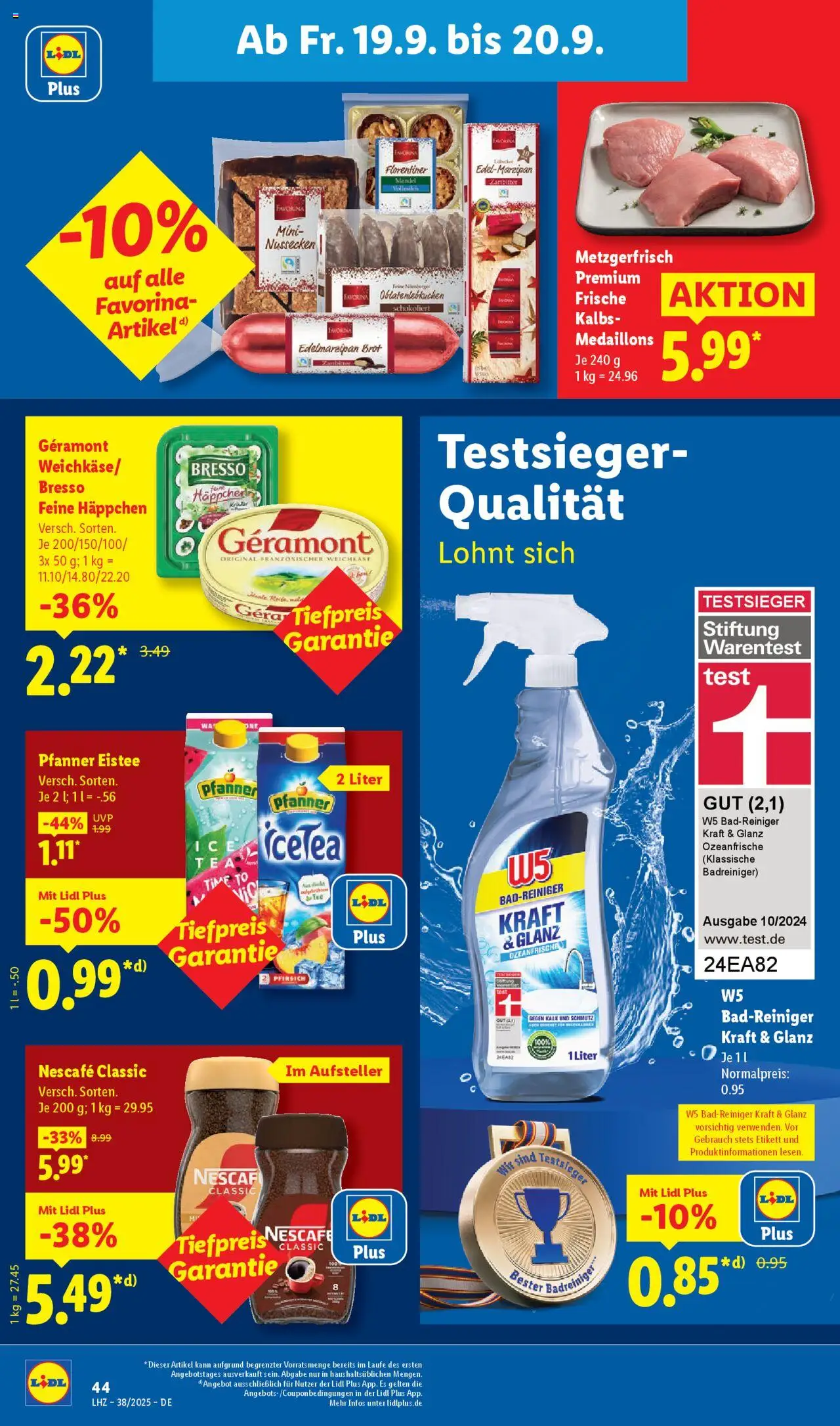 Lidl Prospekt 	 – gültig ab 15.09.2025 | Seite: 66 | Produkte: Nescafe, Pfanner eistee, Brot, Tee