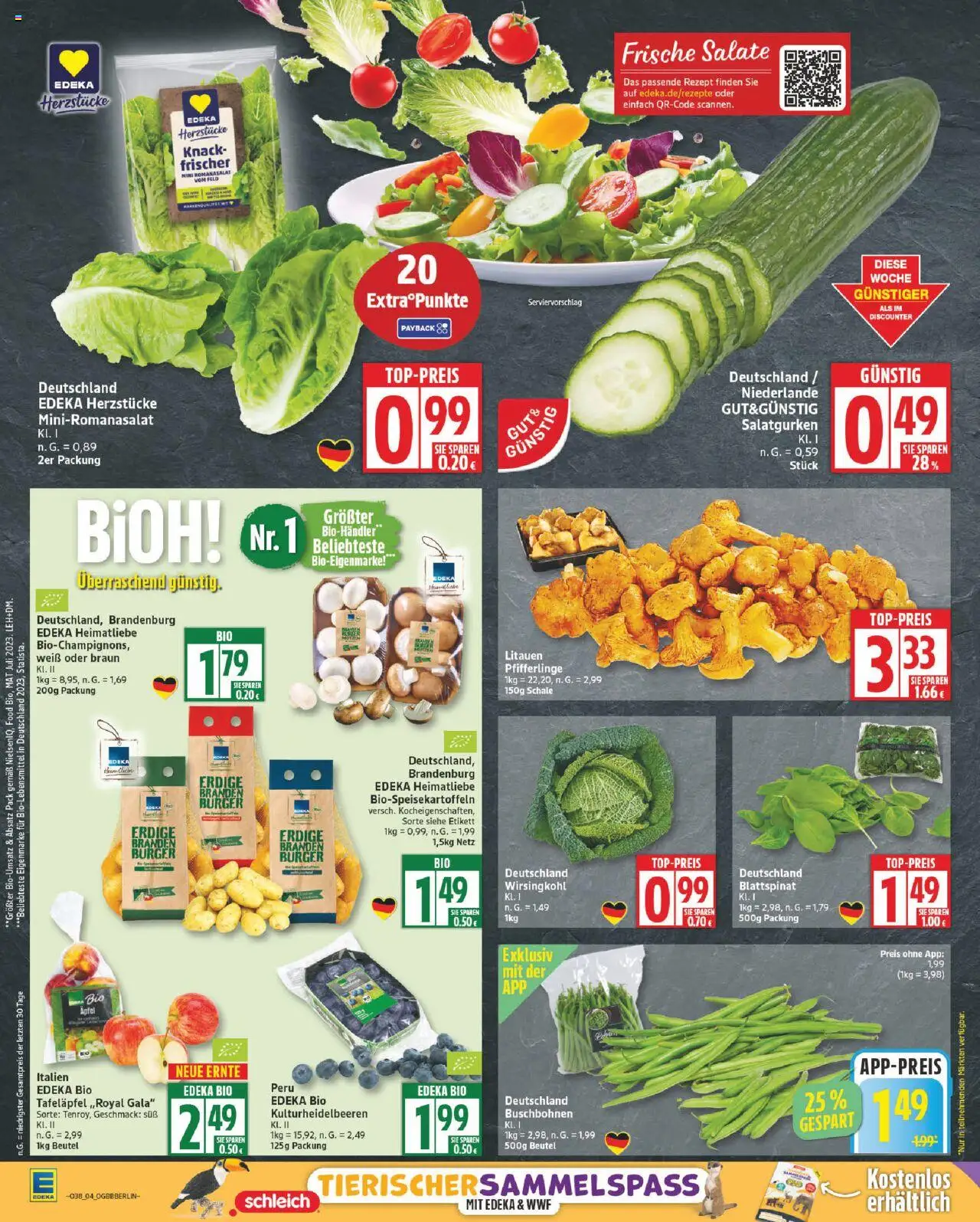 Edeka Prospekt 	 – gültig ab 15.09.2025 | Seite: 4 | Produkte: Burger, Apple, Pfifferlinge