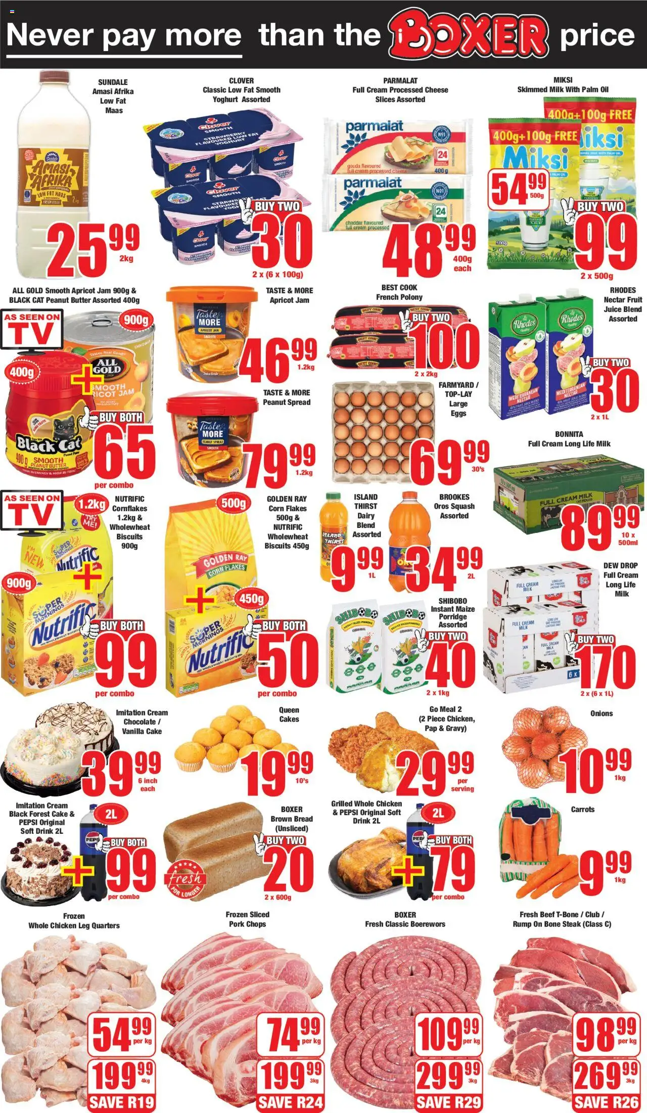 New Boxer catalogue – valid from 08.09.2025 | Page: 2 | Products: Corn, Butter, Pork, Peanut butter