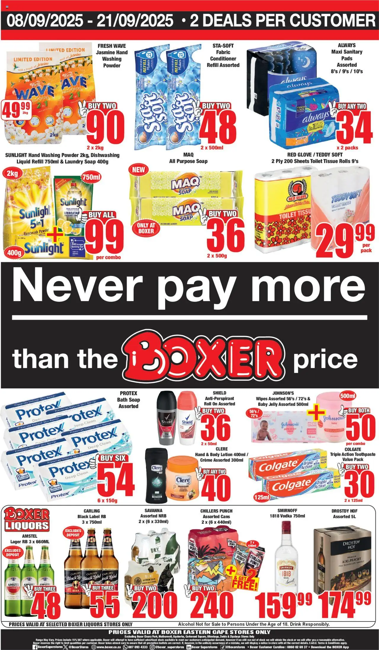 New Boxer catalogue – valid from 08.09.2025 | Page: 4 | Products: Pads, Conditioner, Stock, Lotion
