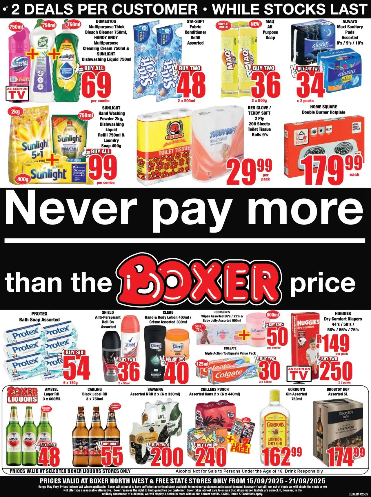 New Boxer catalogue – valid from 15.09.2025 | Page: 4 | Products: Glove, TV, Toilet, Toothpaste