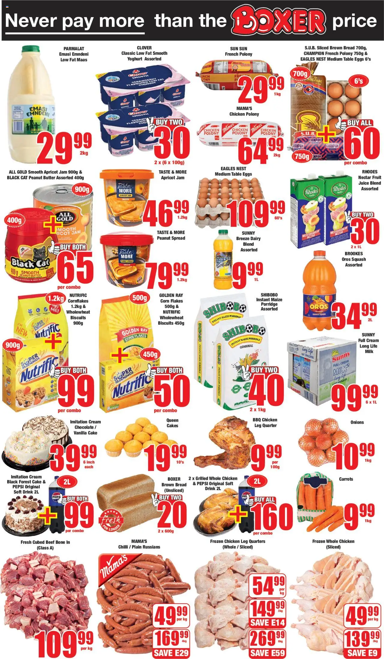 New Boxer catalogue – valid from 08.09.2025 | Page: 2 | Products: Butter, Eggs, Juice, Carrots