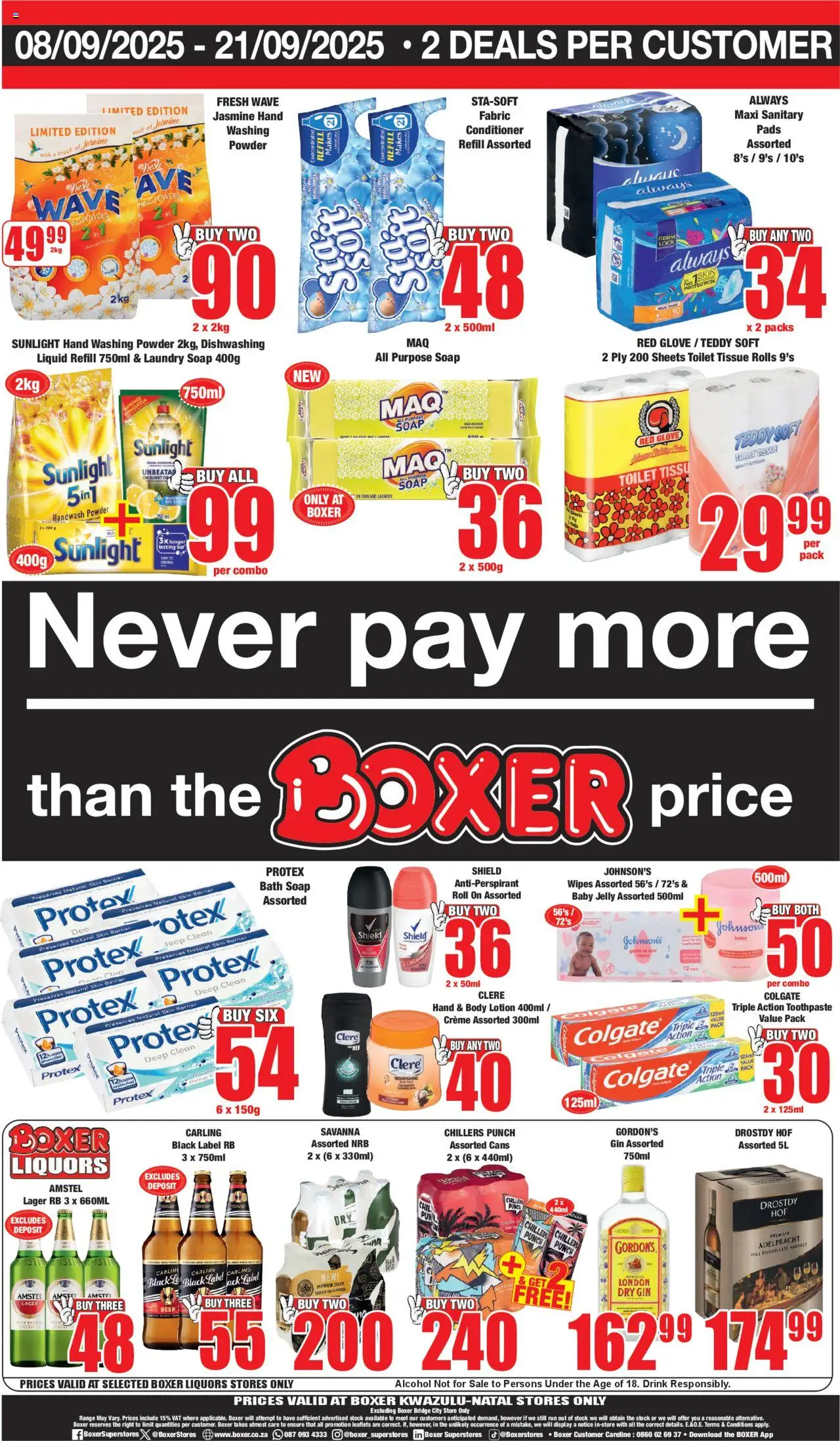 New Boxer catalogue – valid from 08.09.2025 | Page: 4 | Products: Handwash, Teddy, Toilet, Antiperspirant