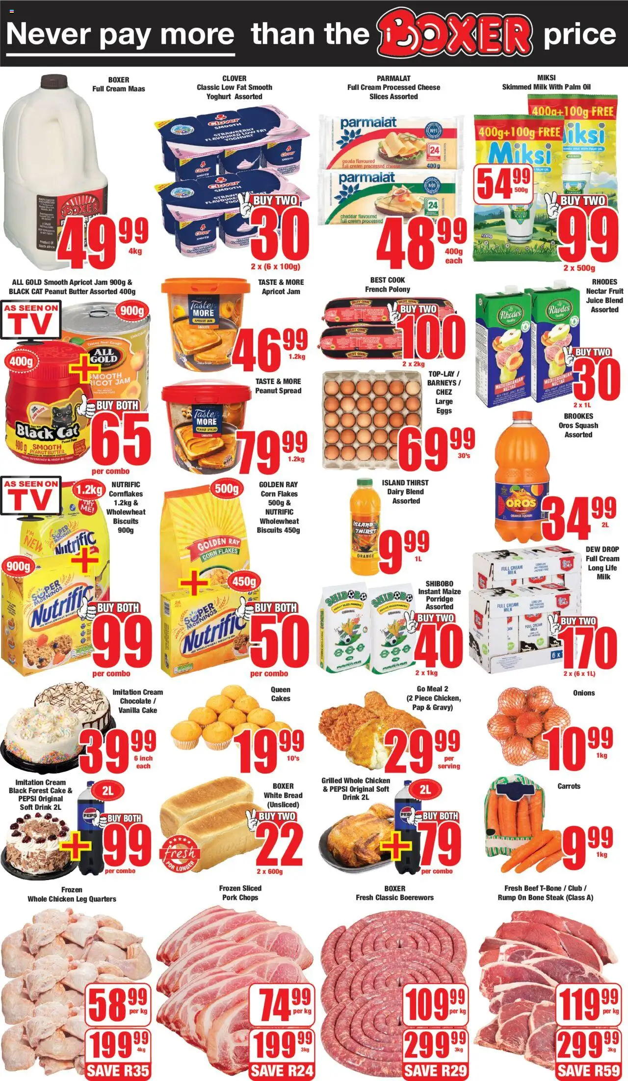 New Boxer catalogue – valid from 08.09.2025 | Page: 2 | Products: Corn, Jam, Butter, Cheese