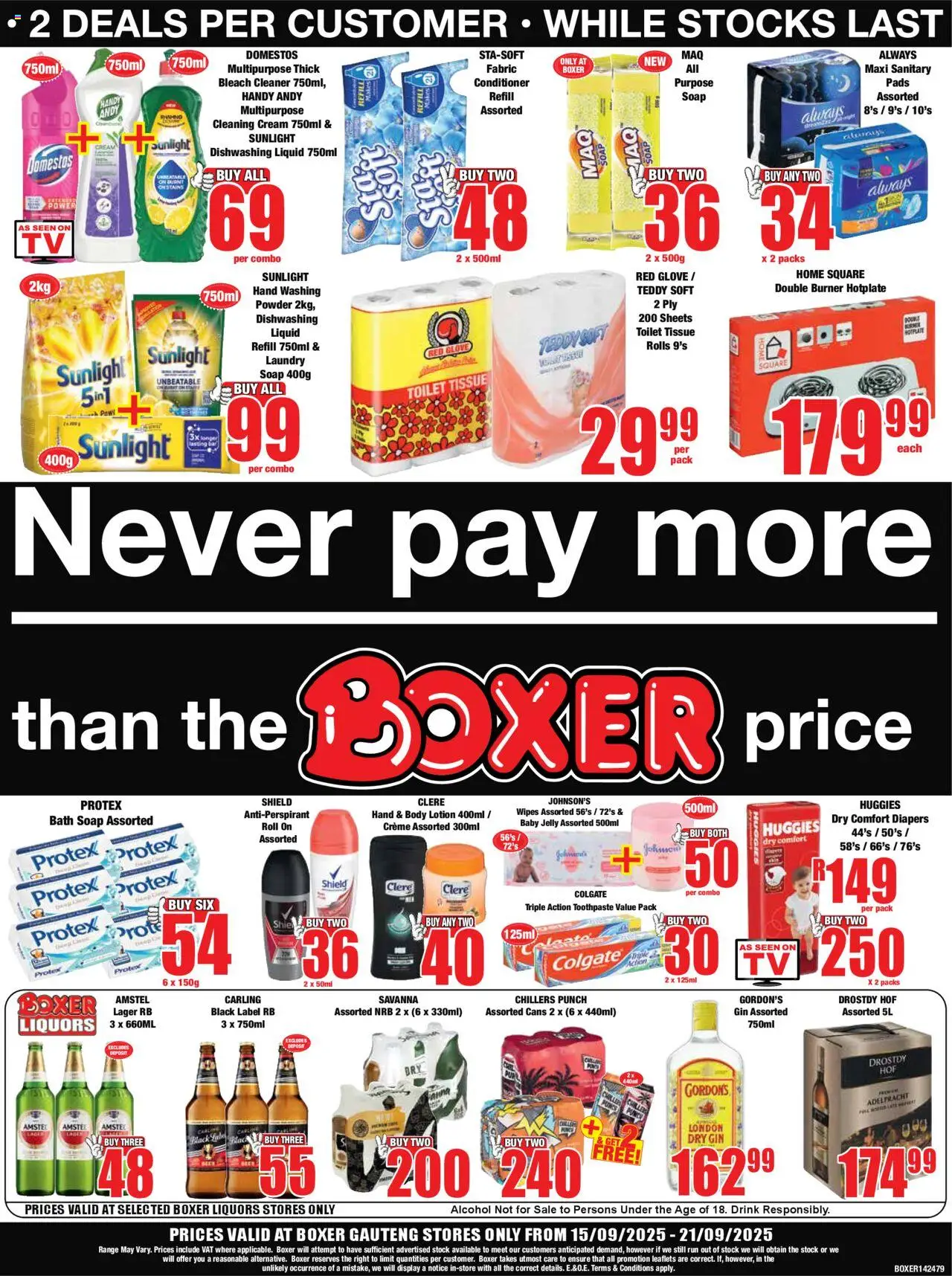 New Boxer catalogue – valid from 15.09.2025 | Page: 4 | Products: Stock, Antiperspirant, Toothpaste, Lotion