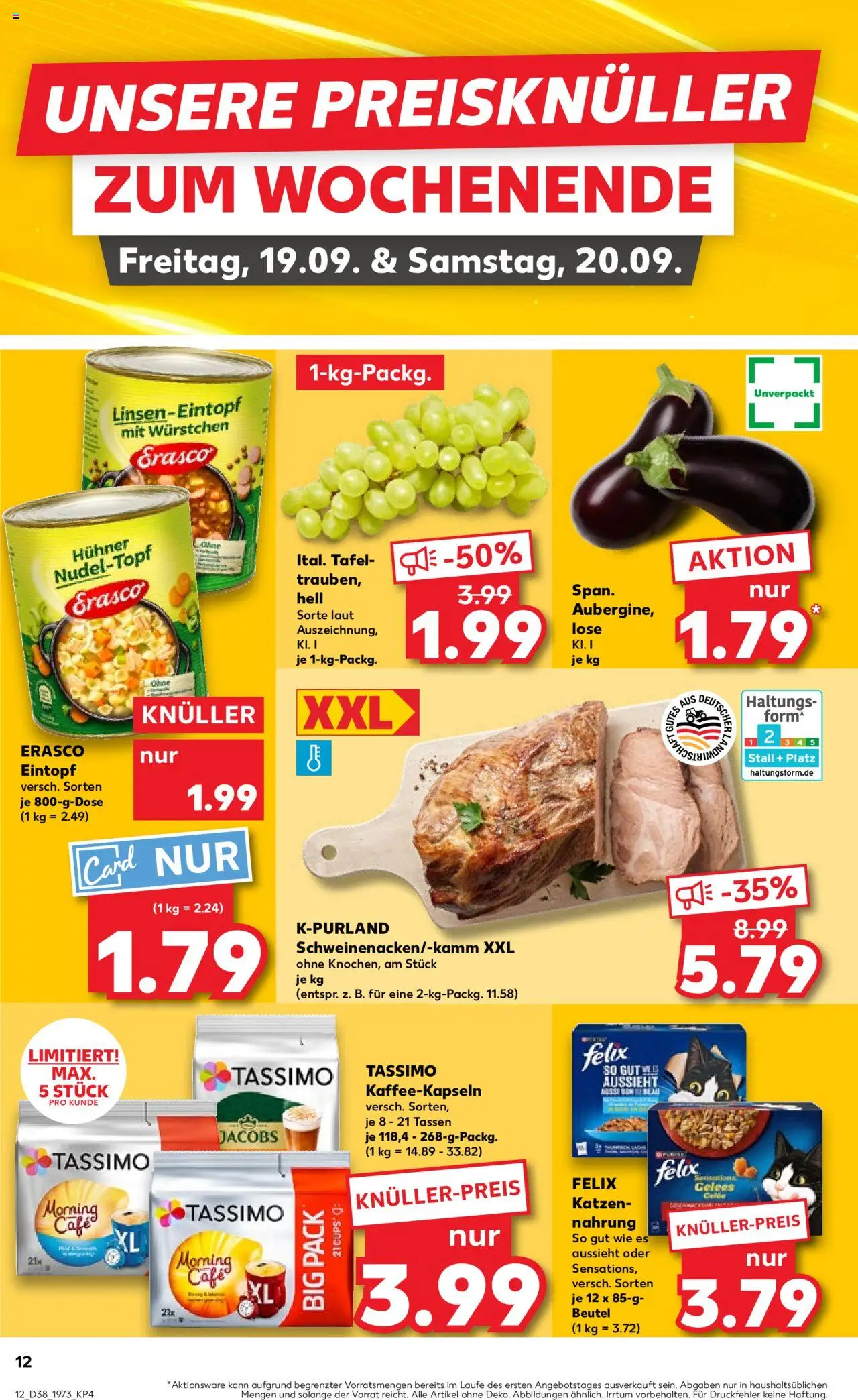 Kaufland Prospekt 	 – gültig ab 18.09.2025 | Seite: 12 | Produkte: Erasco, Tassimo