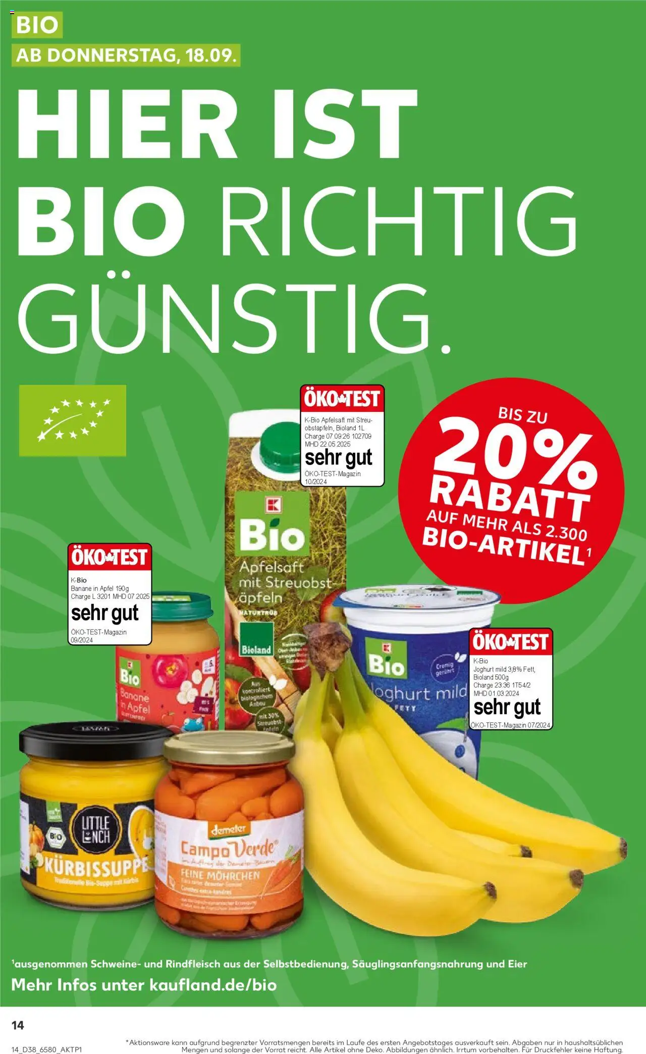 Kaufland Prospekt 	 – gültig ab 18.09.2025 | Seite: 14 | Produkte: Eier, Äpfel, Apfelsaft, Apple