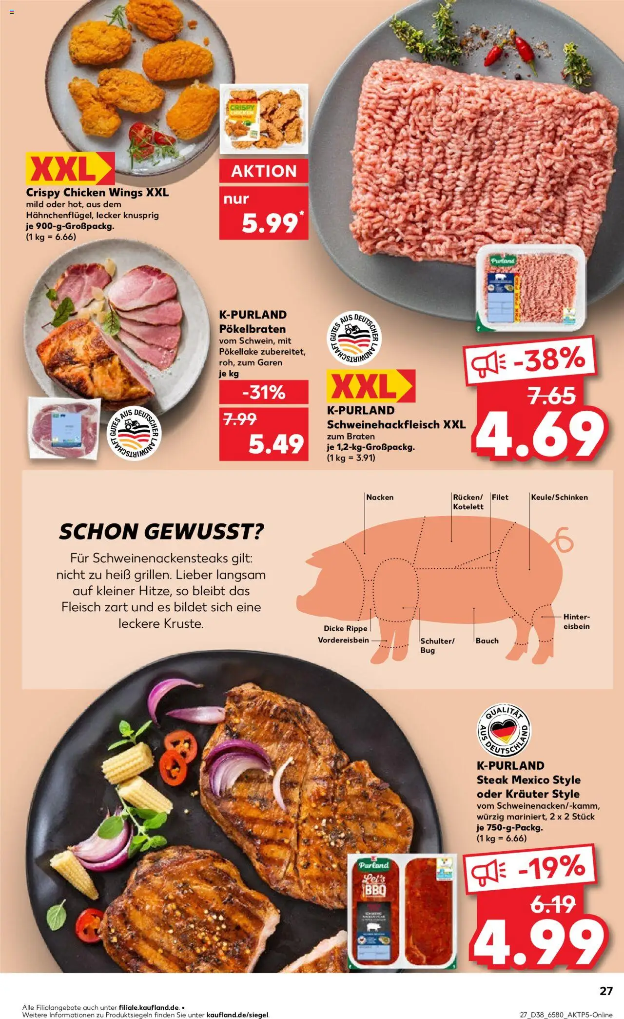Kaufland Prospekt 	 – gültig ab 18.09.2025 | Seite: 27 | Produkte: Steak, Fleisch