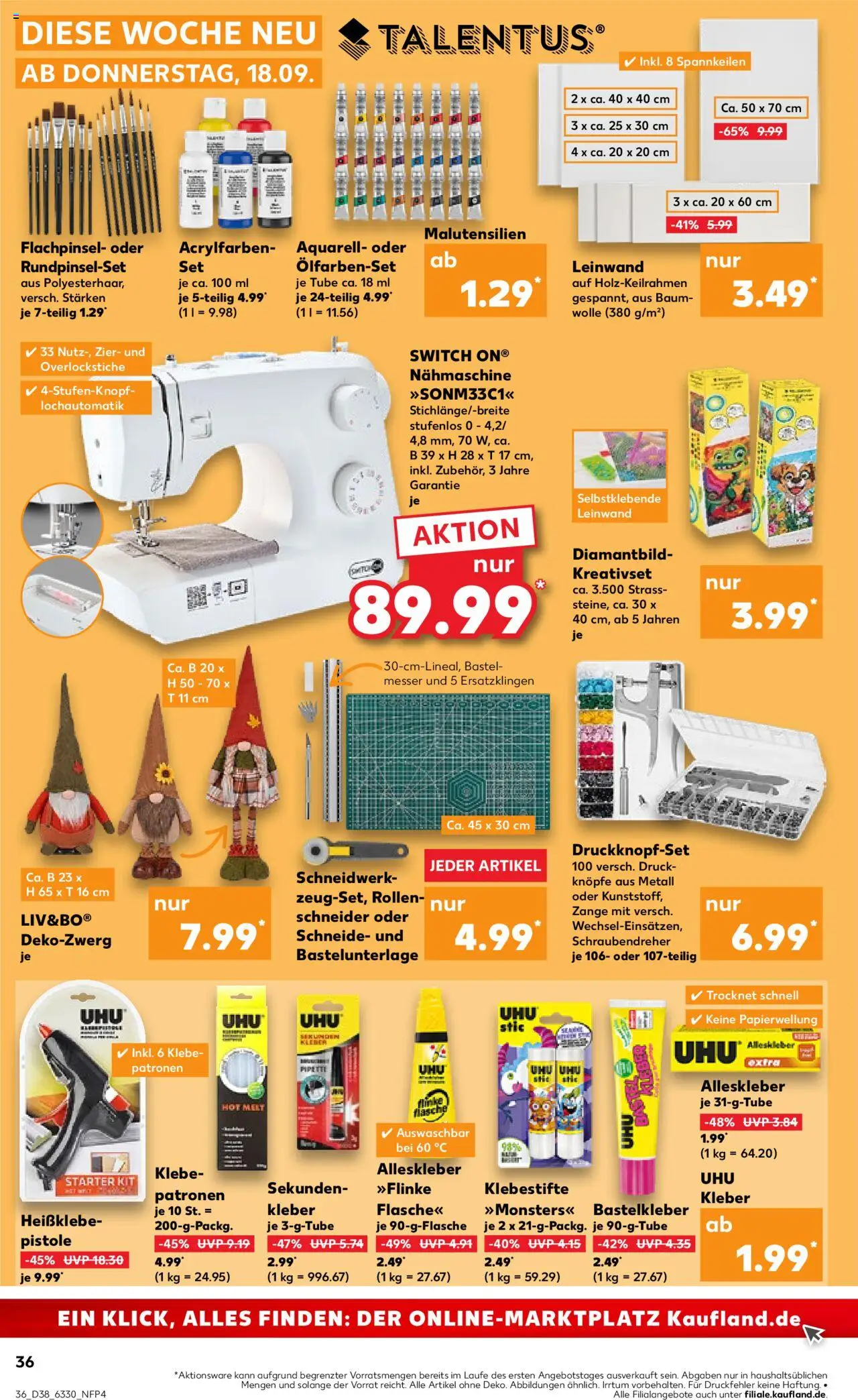 Kaufland Prospekt 	 – gültig ab 18.09.2025 | Seite: 36 | Produkte: Nähmaschine