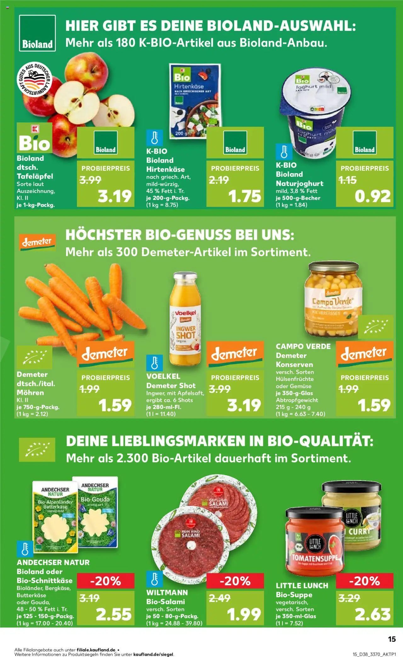 Kaufland prospekt Potsdam	 – gültig ab 18.09.2025 | Seite: 15 | Produkte: Feta, Joghurt, Gouda, Salami