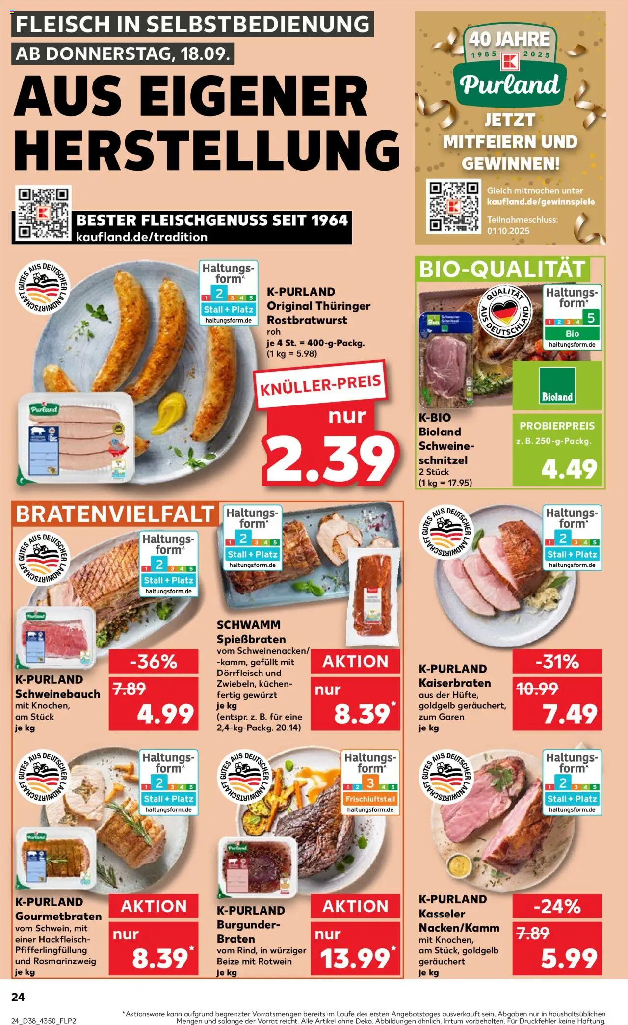 Kaufland prospekt Potsdam	 – gültig ab 18.09.2025 | Seite: 24 | Produkte: Rotwein, Schweinenacken, Schnitzel, Hackfleisch