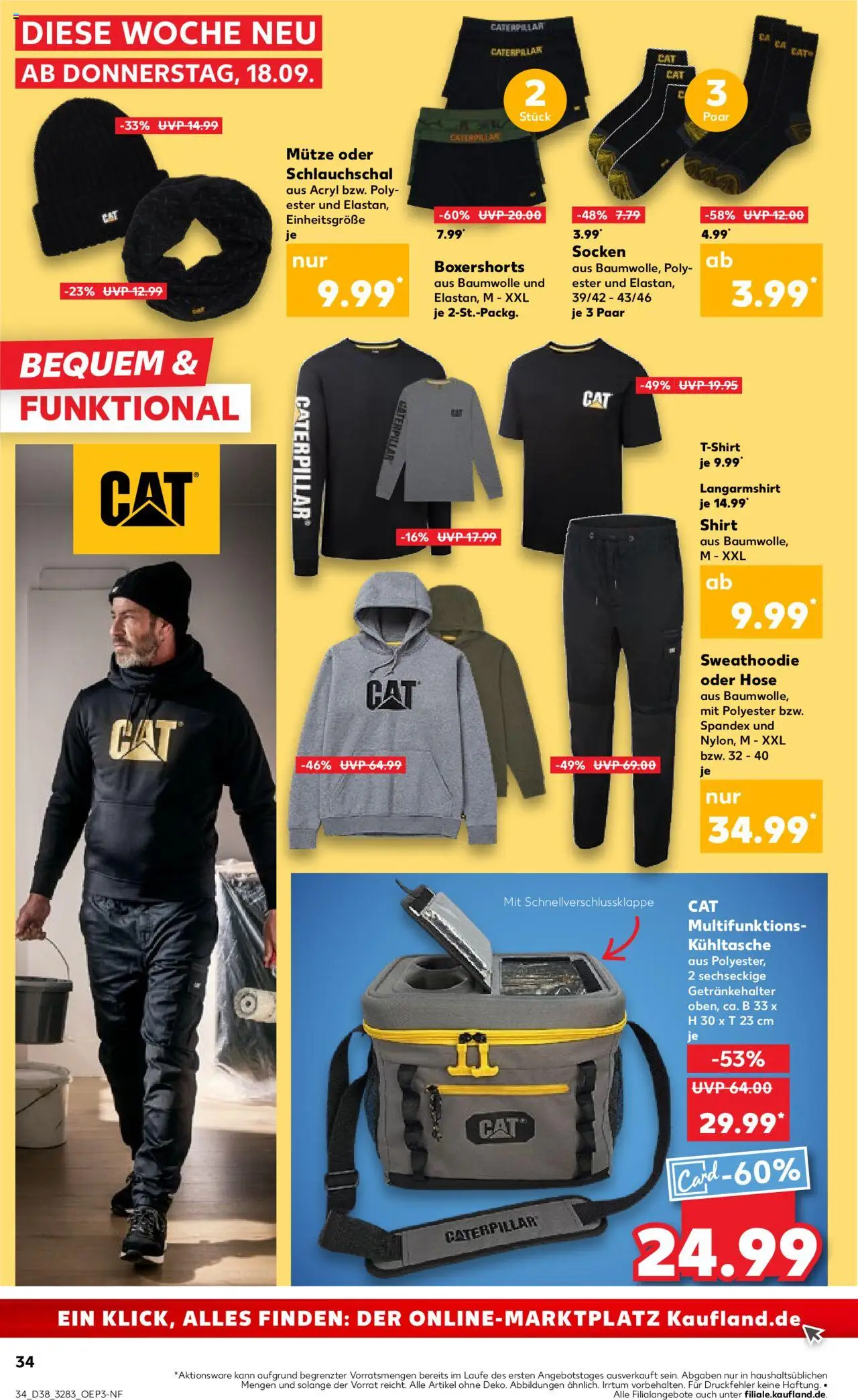 Kaufland prospekt Potsdam	 – gültig ab 18.09.2025 | Seite: 34 | Produkte: Shirt, Langarmshirt, Hose, Socken