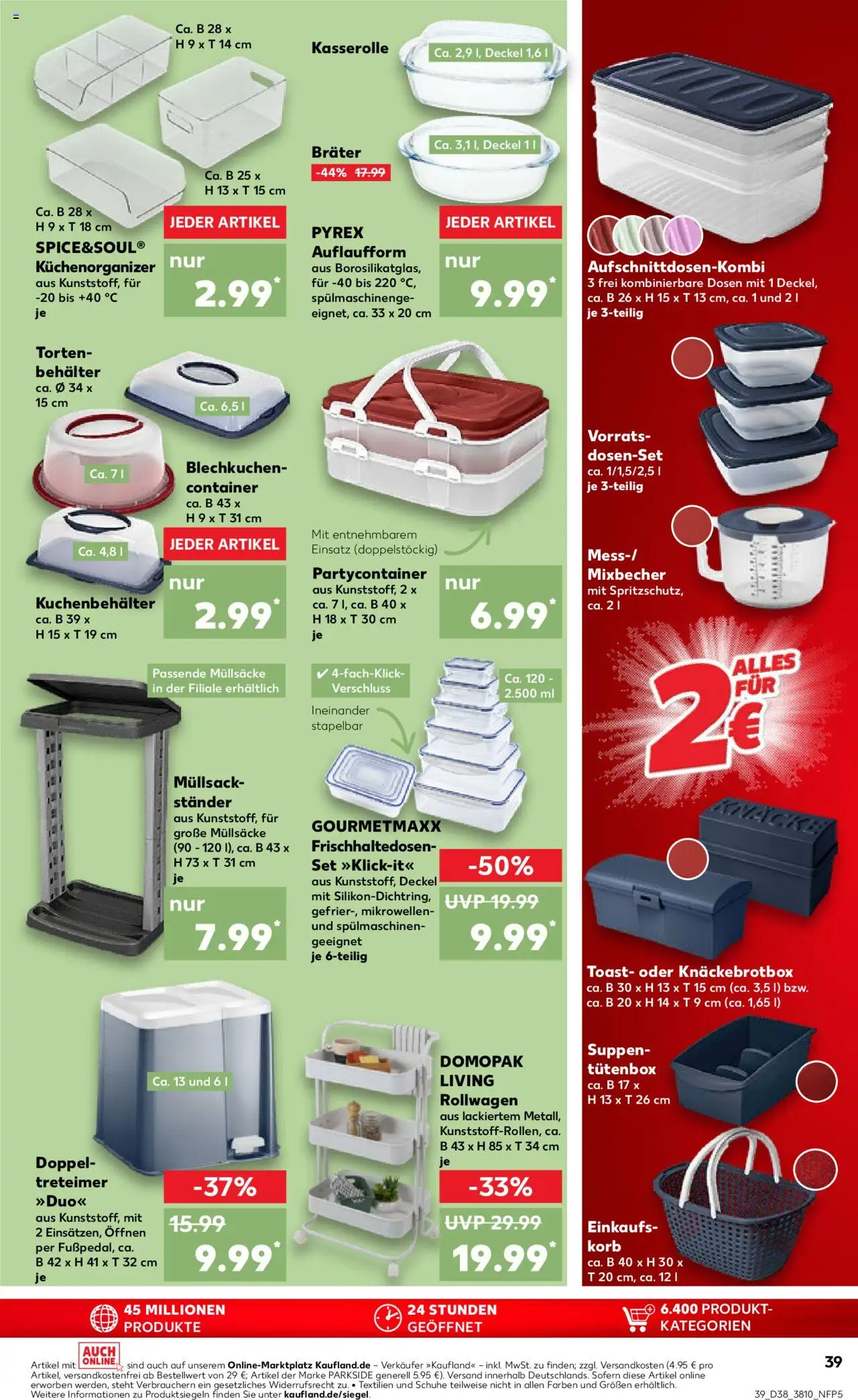 Kaufland prospekt Potsdam	 – gültig ab 18.09.2025 | Seite: 39 | Produkte: Toast, Box, Korb