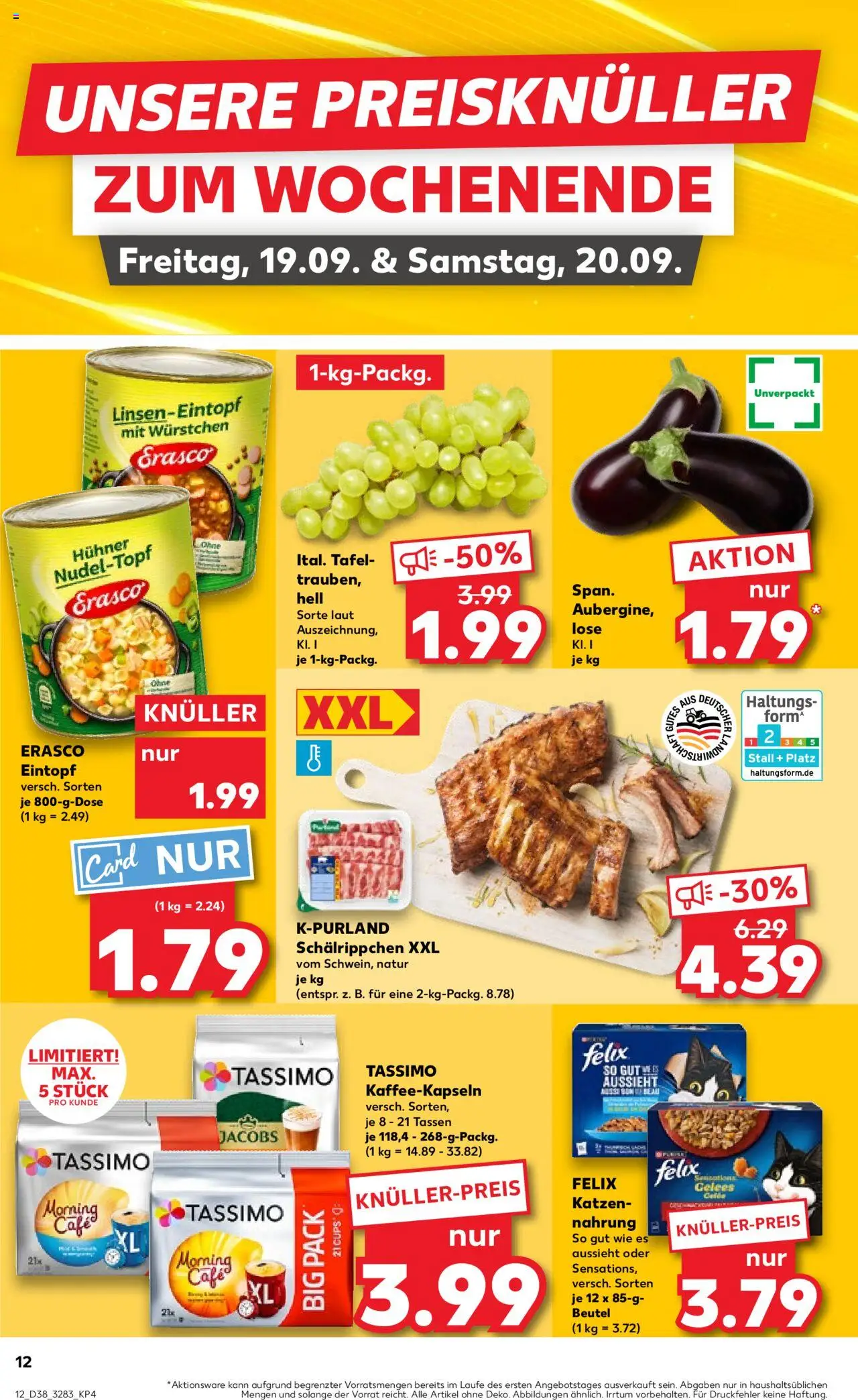 Kaufland prospekt Berlin	 – gültig ab 18.09.2025 | Seite: 12 | Produkte: Erasco, Tassimo