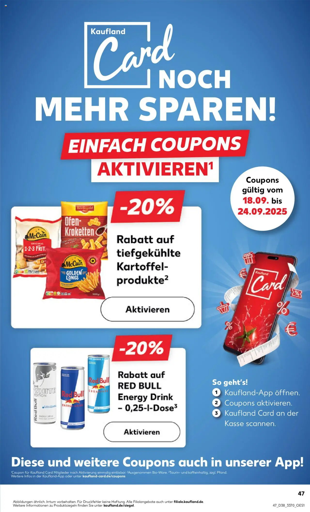 Kaufland prospekt Berlin	 – gültig ab 18.09.2025 | Seite: 47 | Produkte: Ofen, Red bull, Energy, McCain