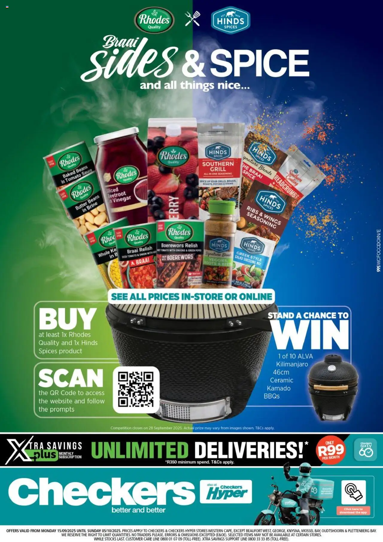 Checkers – Western Cape – Rhodes & Hinds Promotion  (15/09/2025 – 05/10/2025) → Online Catalogue