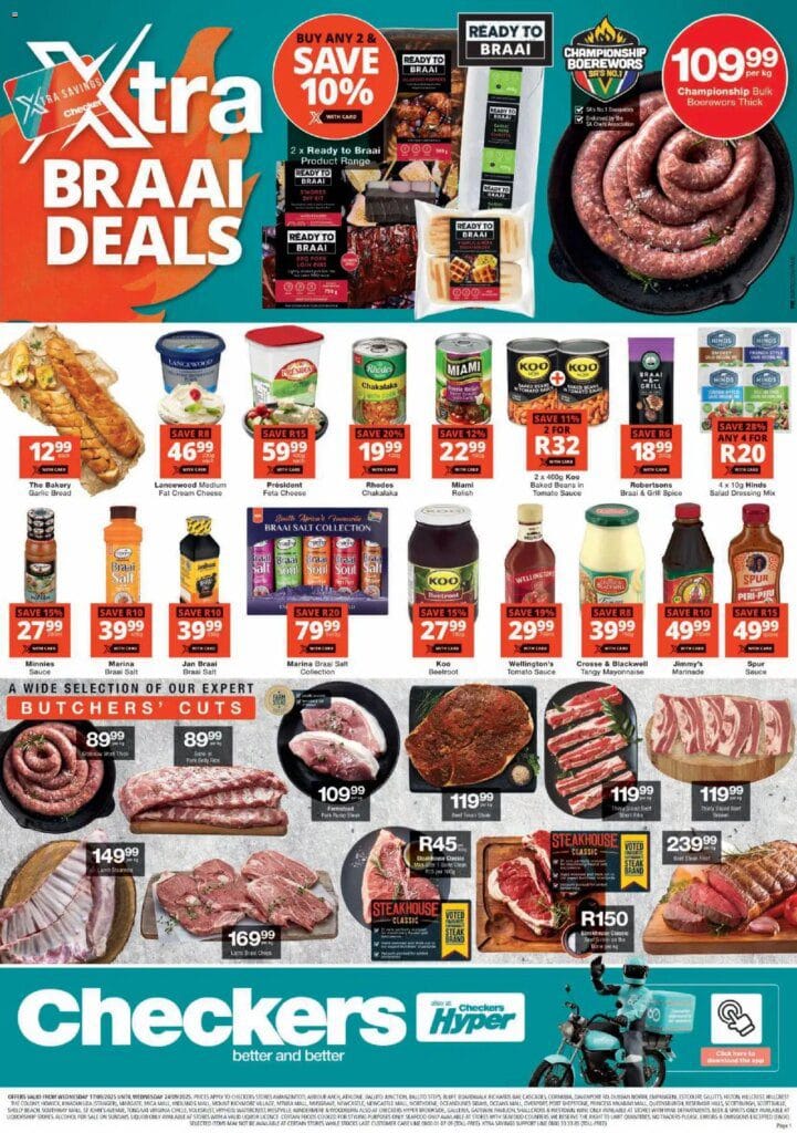 Checkers – Kwazulu Natal – Xtra Braai Deals  (17/09/2025 – 24/09/2025) → Online Catalogue