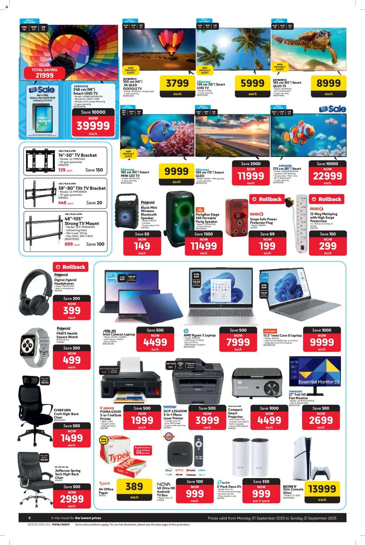 New Makro catalogue – valid from 01.09.2025 | Page: 8 | Products: Watch, Toner, Chair, Box